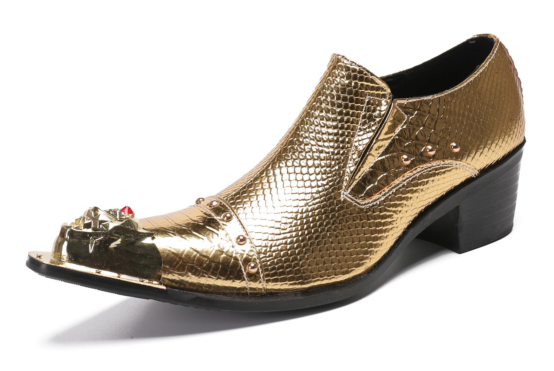 metal tipped dress shoes Mens Loafers Party Slip On Metal-Tip Toe Red Diamond Penny Mocassins ,Genuine Leather Fashion Western Walking Disco for Boys,Perfect for parties, formal events, casual outings, Halloween, Thanksgiving, or everyday wear. – Exudate Phase_Low to Moderate standard size Mariellen Halter Mini Dress Size:17 - 32/33