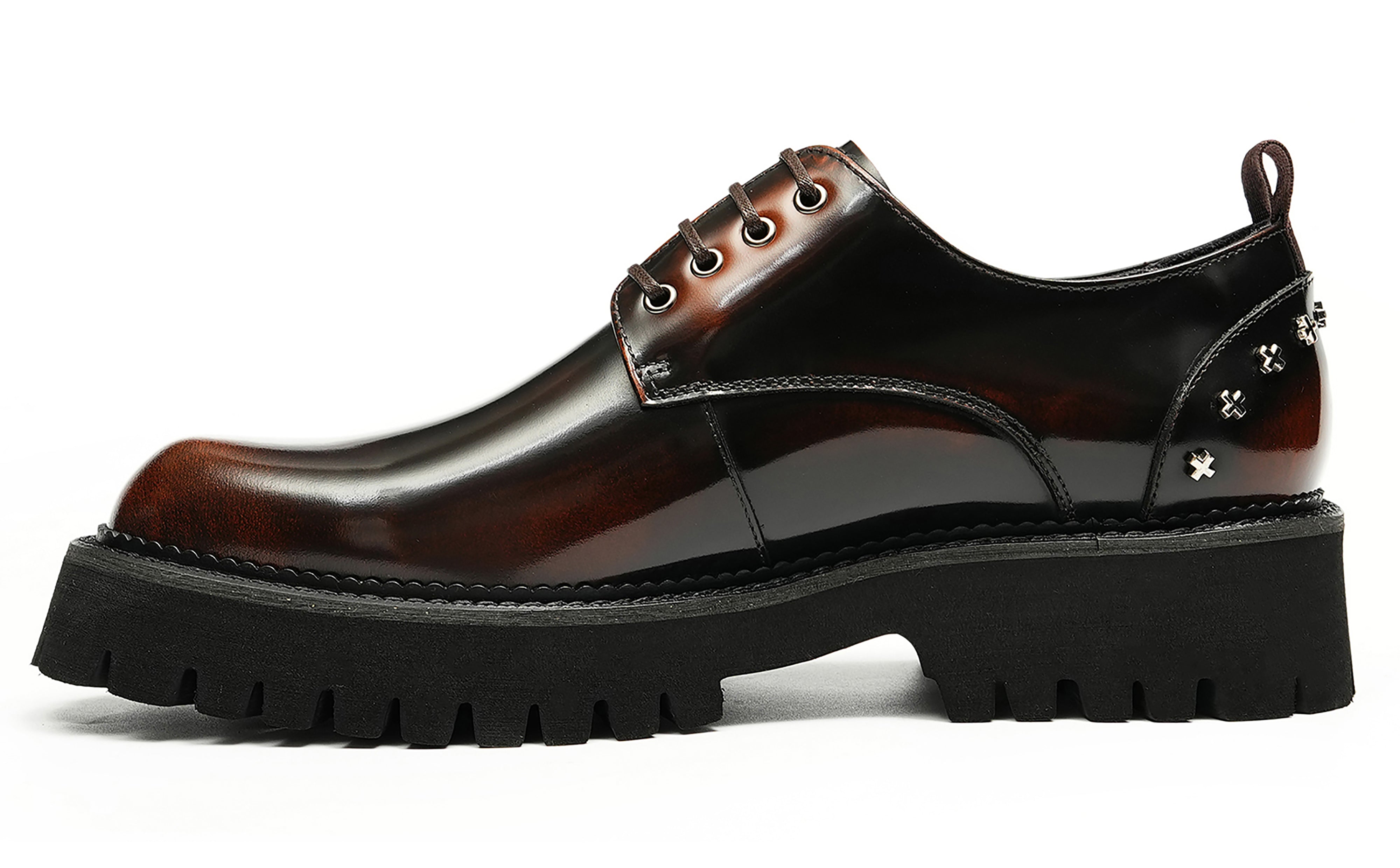 Men's Dress Rivets Thick Sole Derby