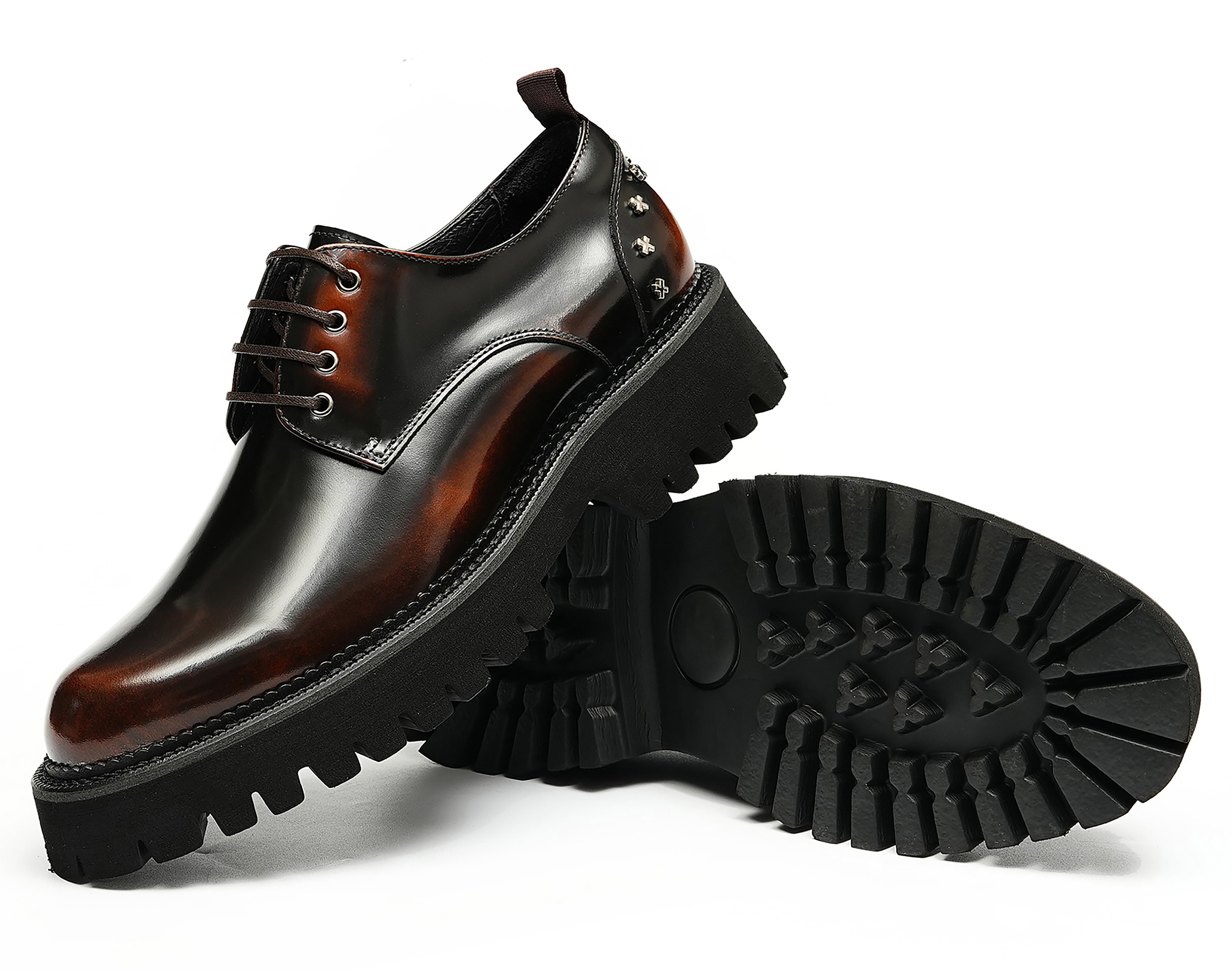 Men's Dress Rivets Thick Sole Derby