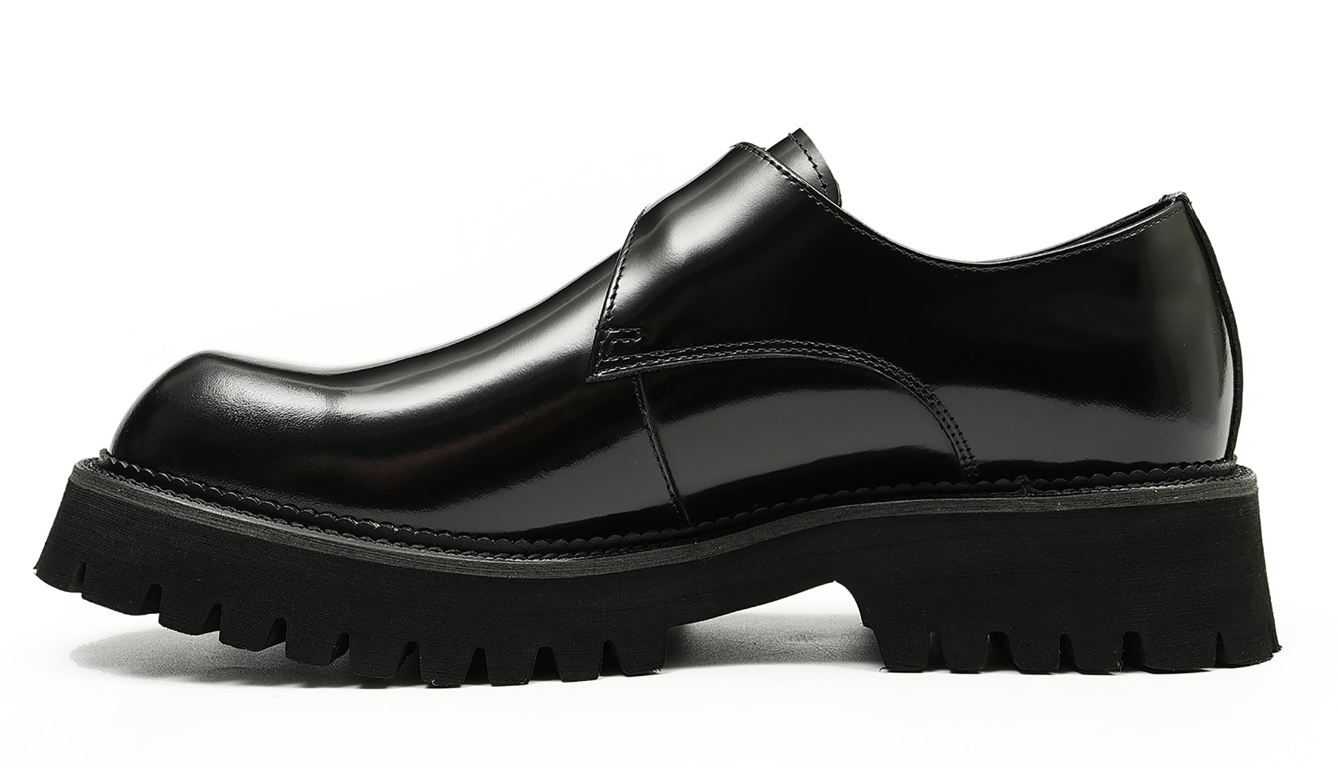 Mocasines con hebilla y suela gruesa a la moda para hombre