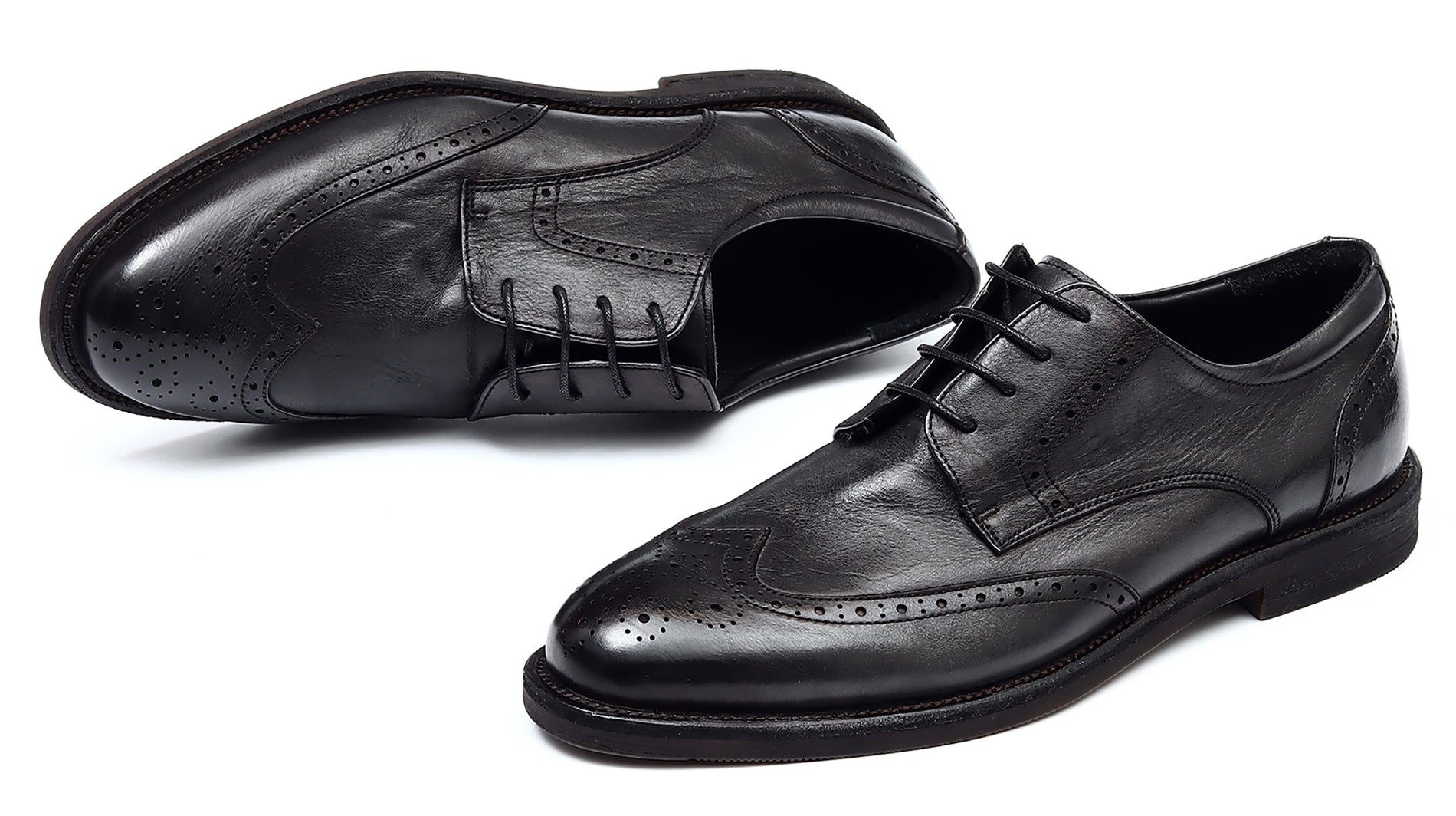 Men's Longwing Wingtip Brogues Debry