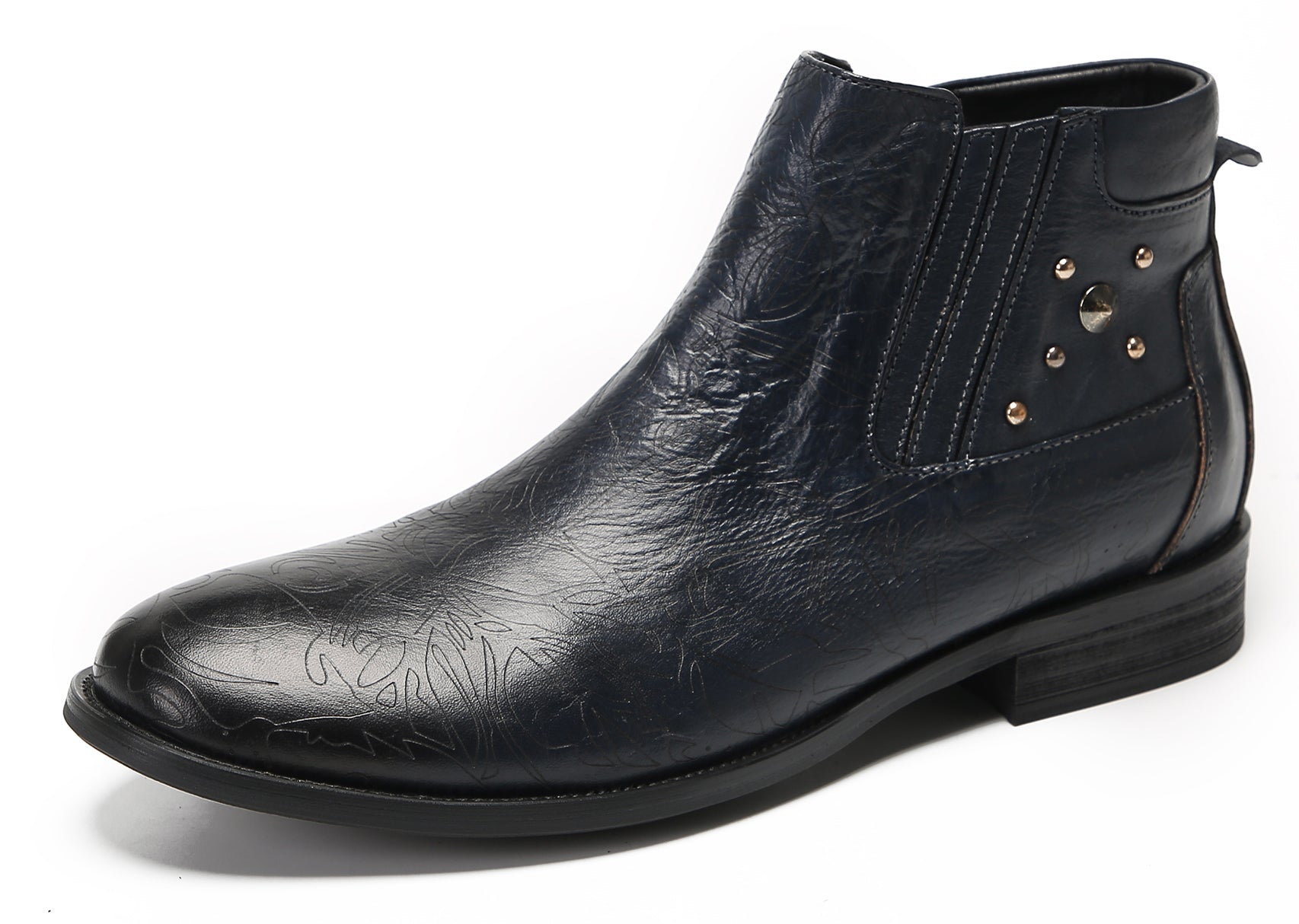 Mens Leather Chelsea Boots Casual Party