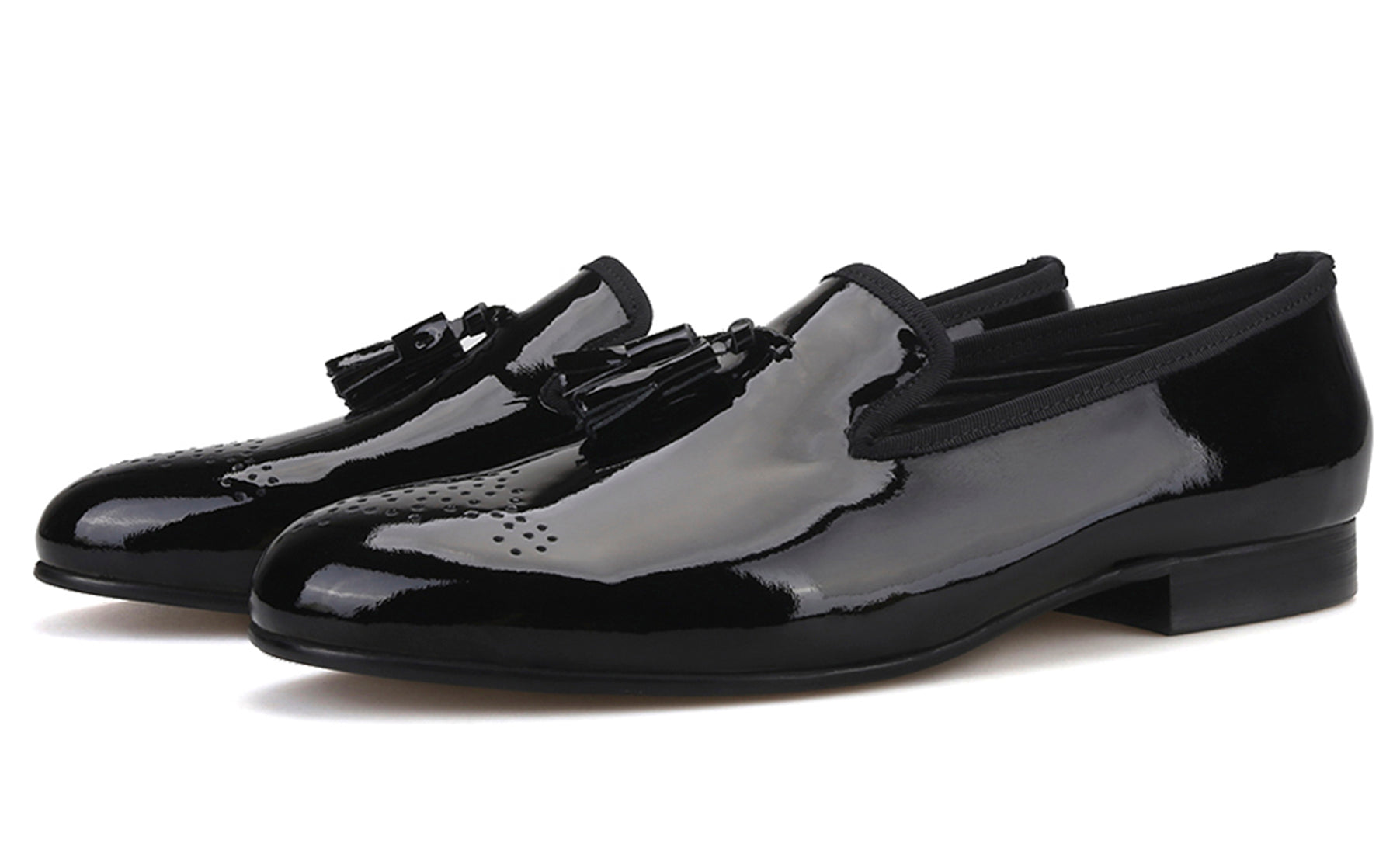 Men's Tassel Loafers Dress Patent Leather Shoes