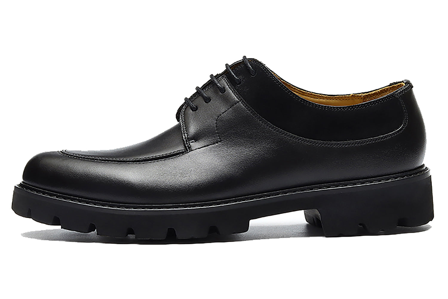 Men's  Genuine Leather Tuxedo Derby Thick Sole Shoes