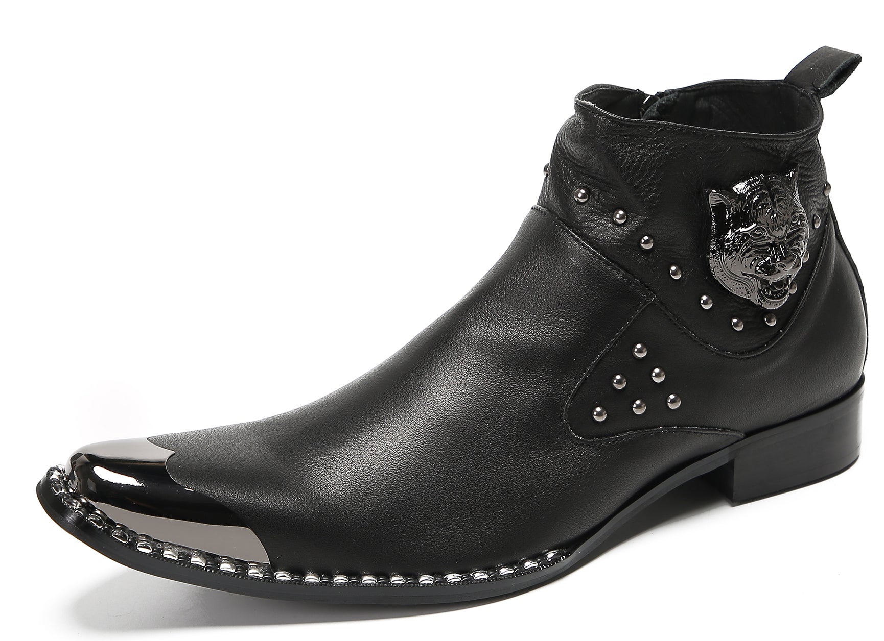 Mens Metal Tip Casual Western Boots