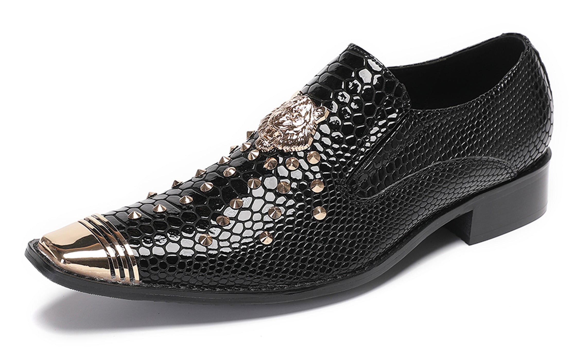 Mens Casual Party Loafers Sequin Western Shoes