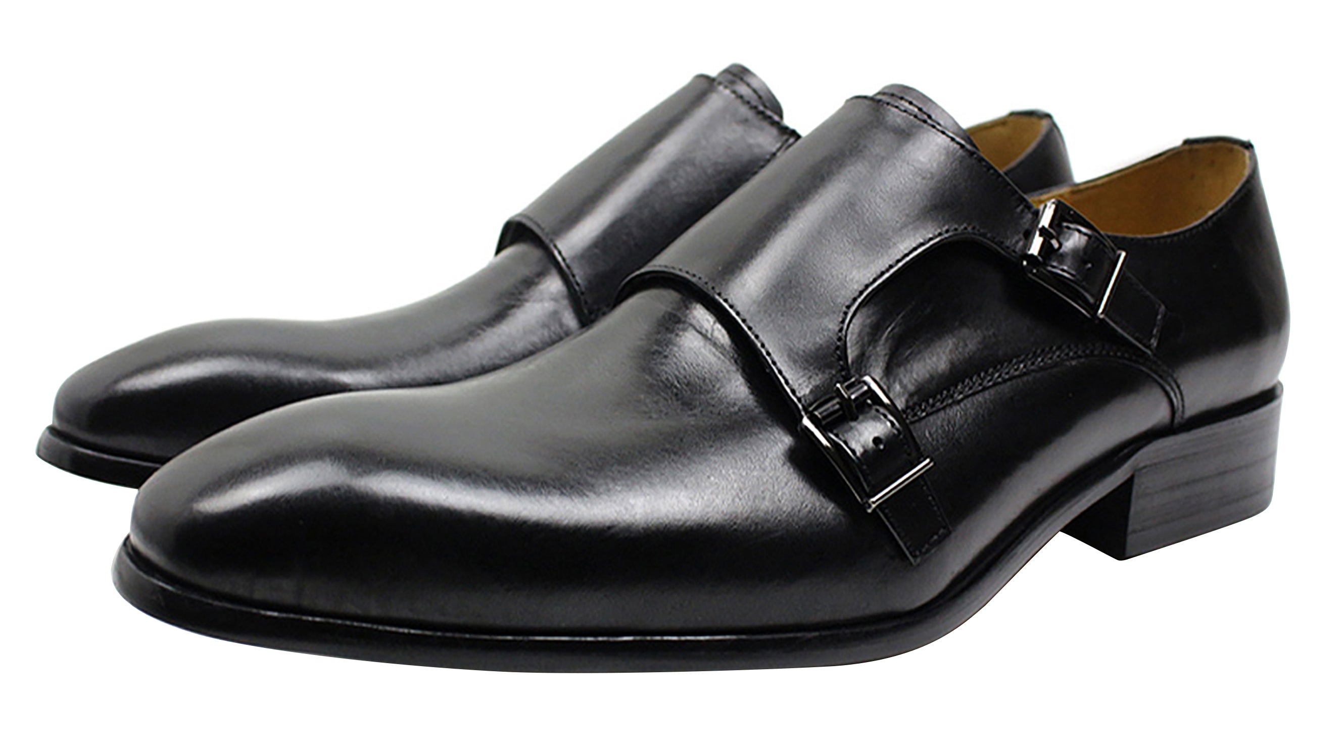 Men's Dress Formal Double Buckle Monk Strap Loafers