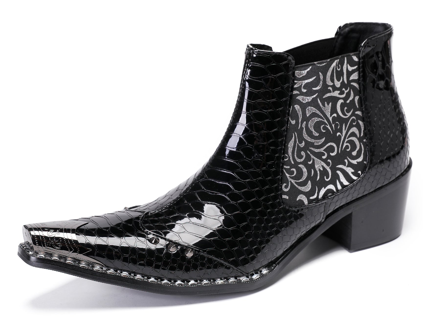 Mens Casual Party Slip On Western Boots