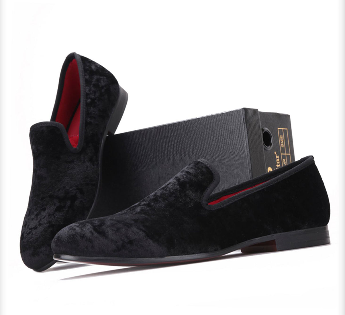 Mens Velvet Penny Loafers Slip On Shoes