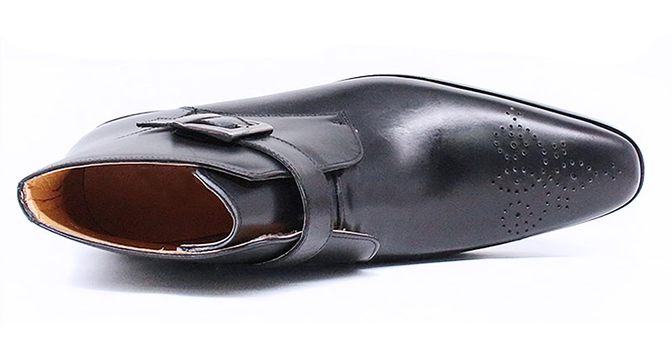 Botas de vestir tipo brogue con hebilla hechas a mano para hombre