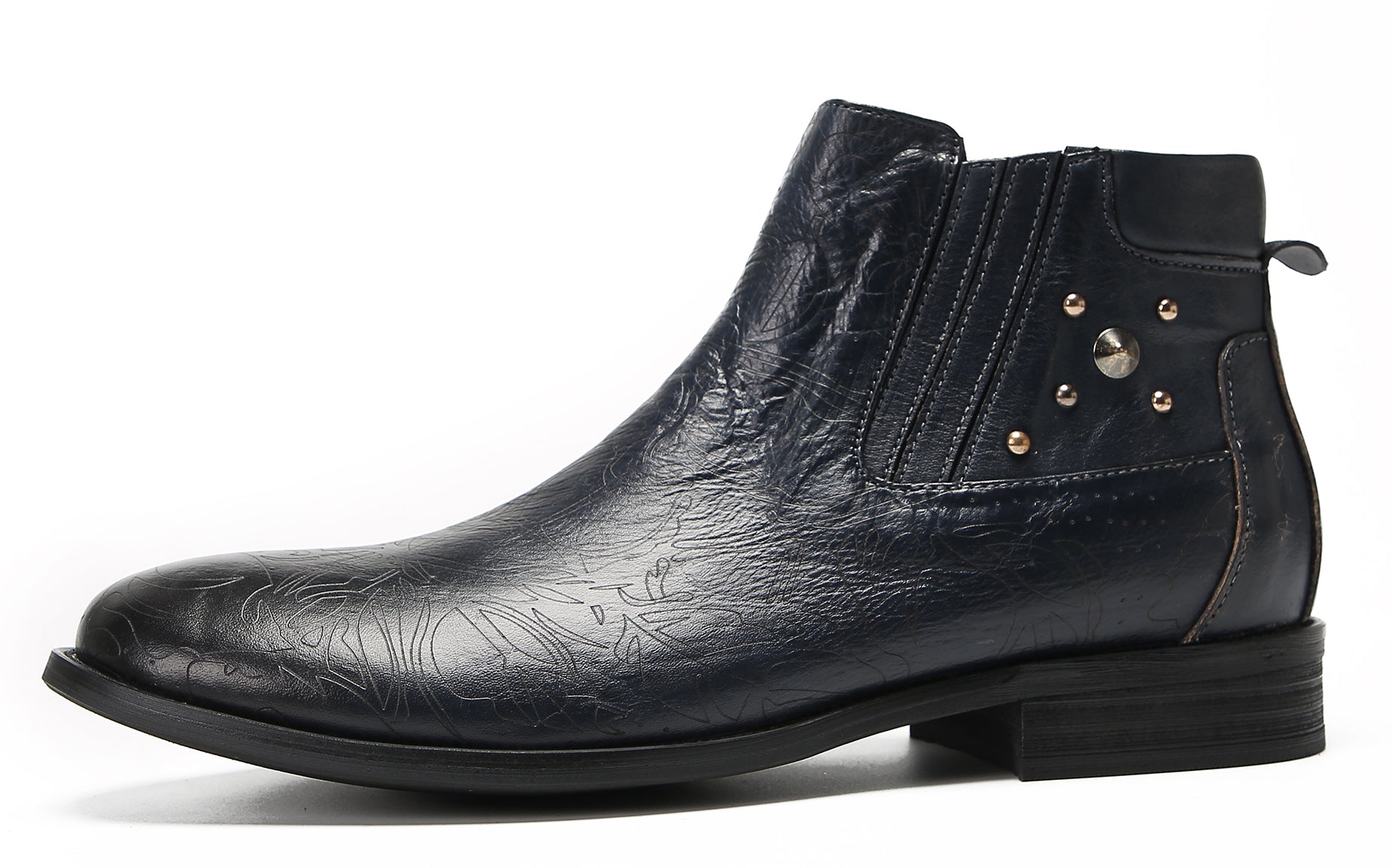 Mens Leather Chelsea Boots Casual Party
