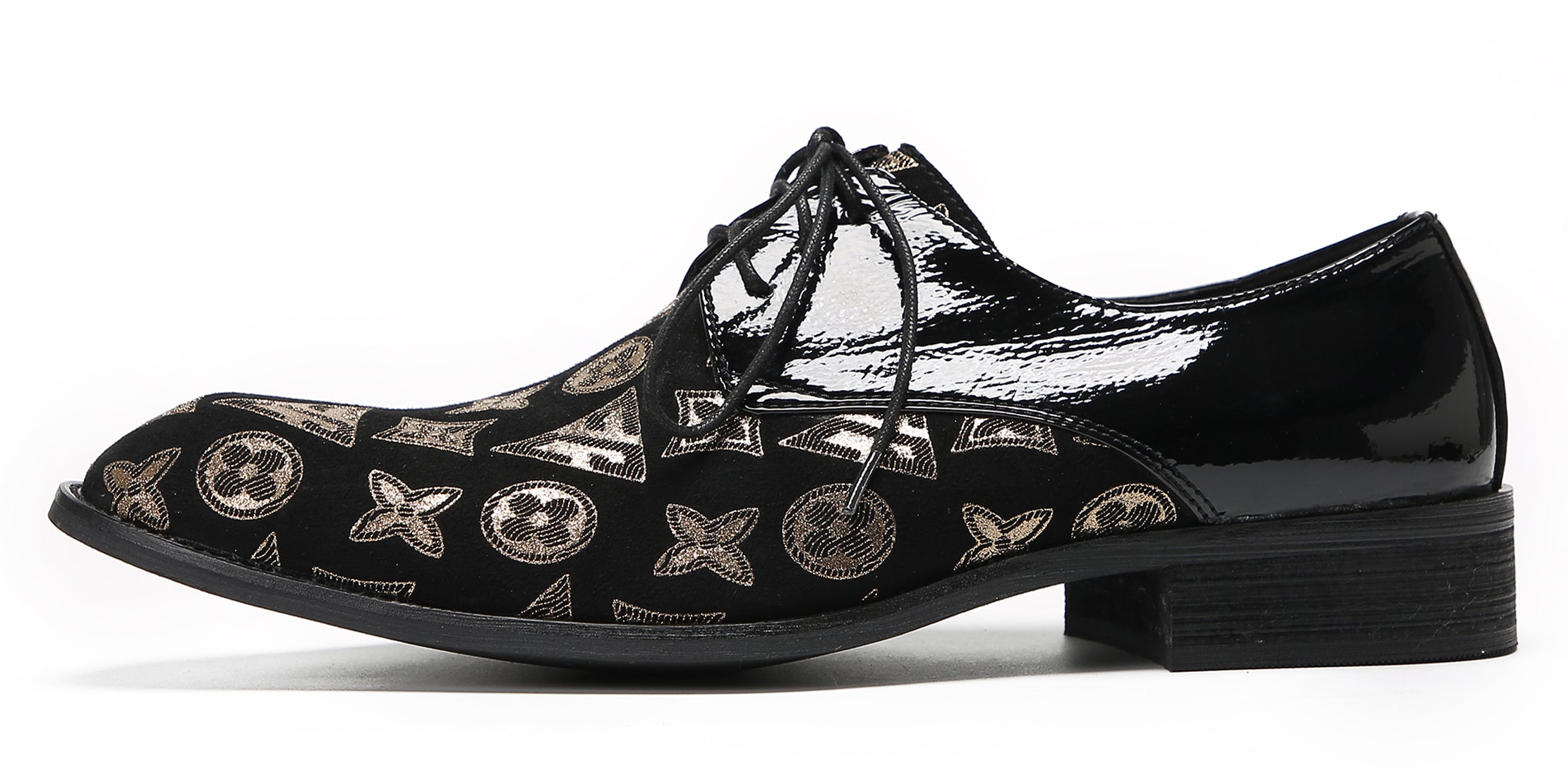 Mens Two Tone Derby Prom Casual Shoes