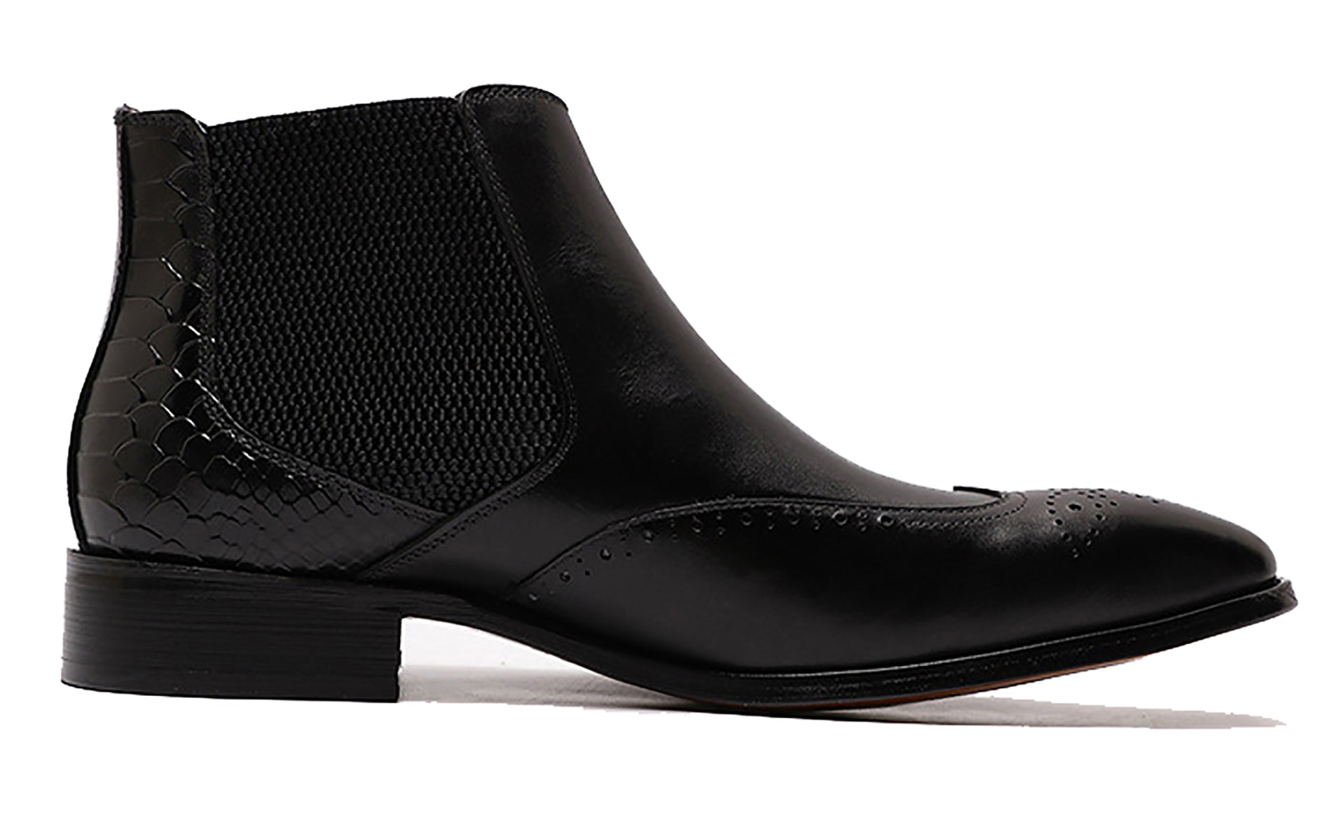 Men's Handmade Buckle Wingtips Brogues Chelsea