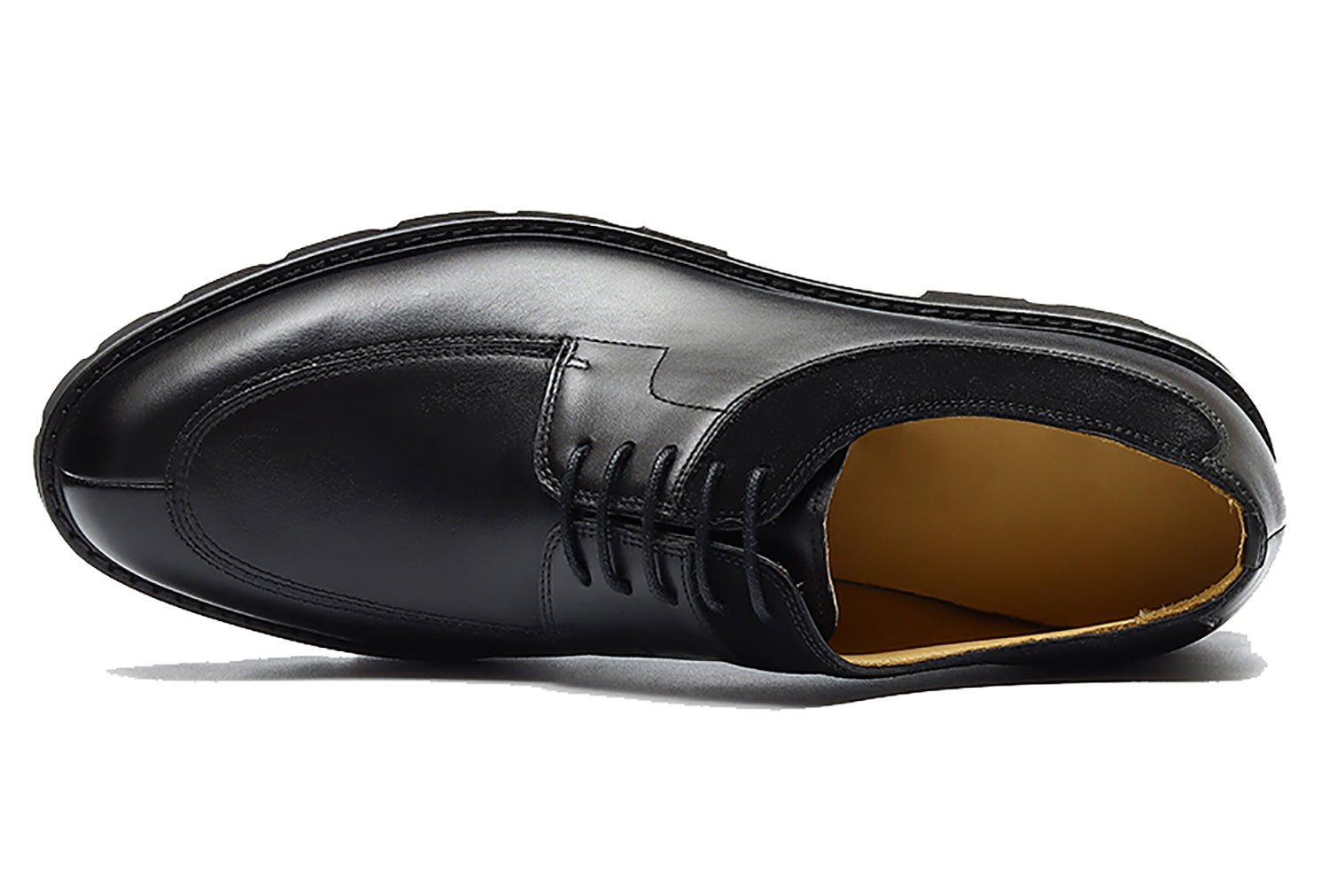 Men's  Genuine Leather Tuxedo Derby Thick Sole Shoes