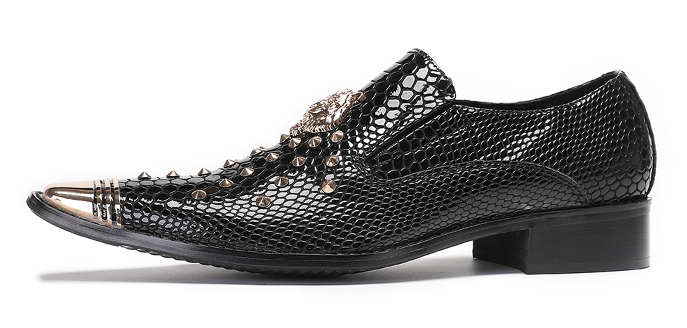 Mens Casual Party Loafers Sequin Western Shoes