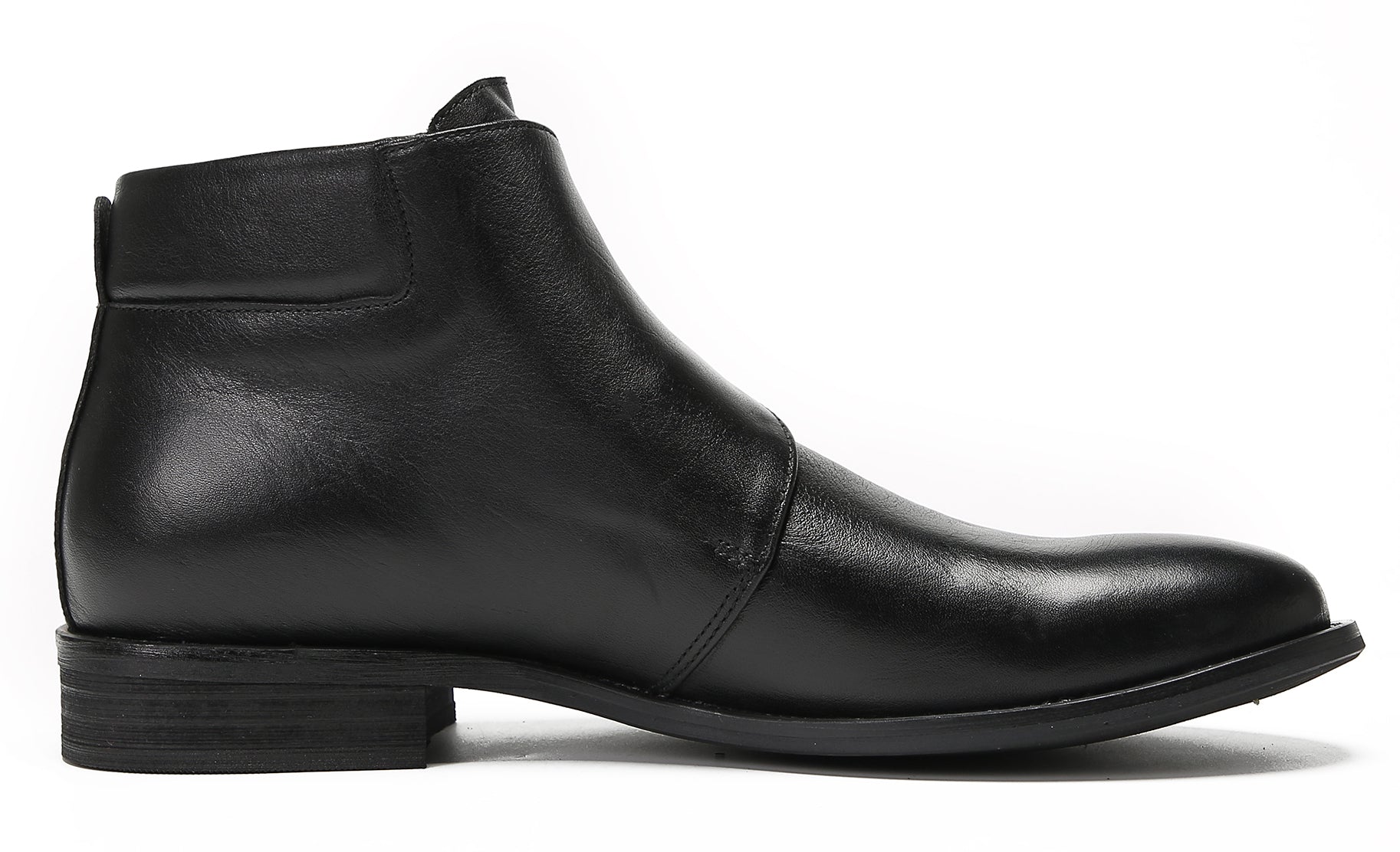 Mens Casual Buckle Ankle Western Boots