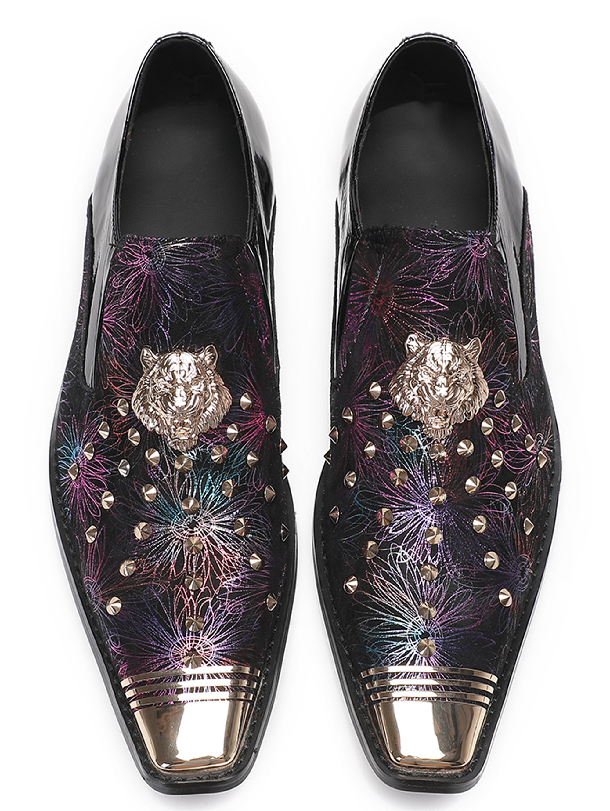 Mens Casual Party Loafers Glitter Sequin Shoes