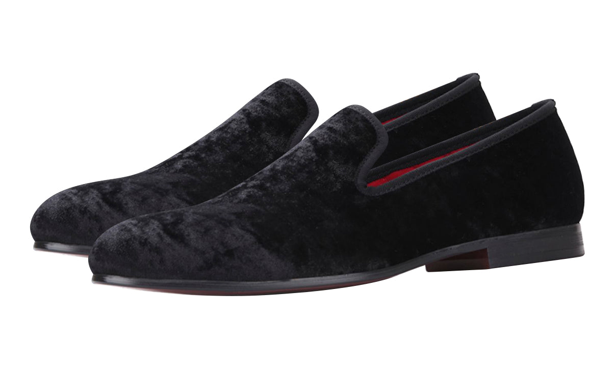Mens Velvet Penny Loafers Slip On Shoes