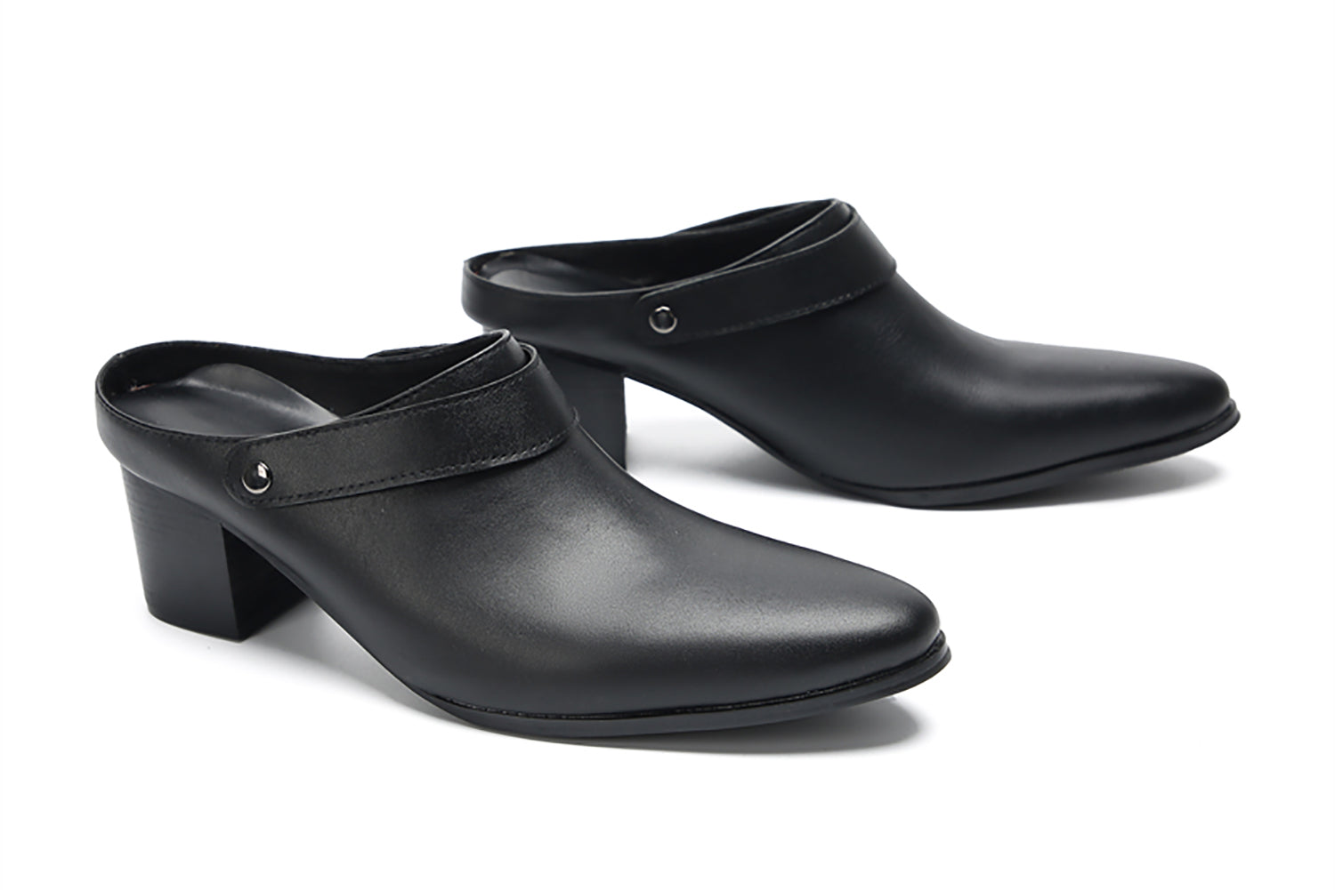Men's High Heels Slippers Mules
