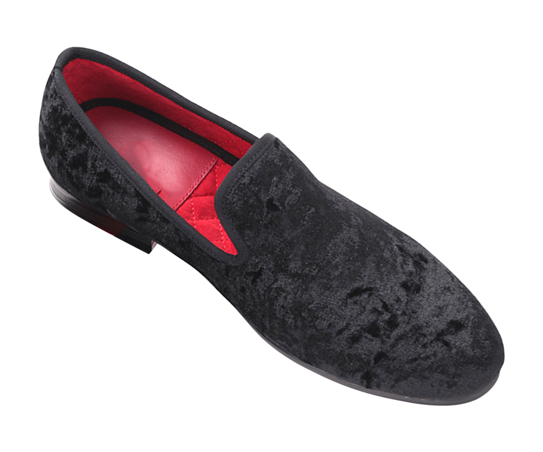 Mens Velvet Penny Loafers Slip On Shoes