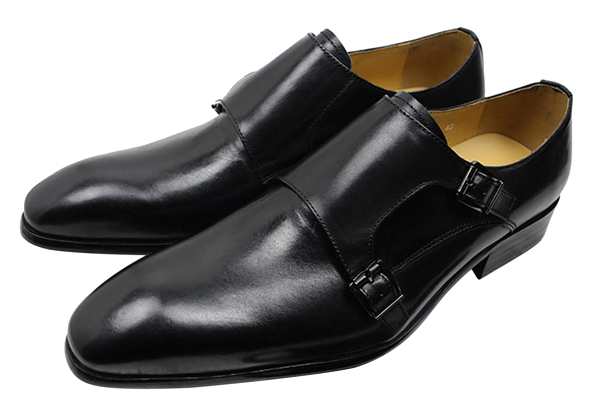 Men's Dress Formal Double Buckle Monk Strap Loafers