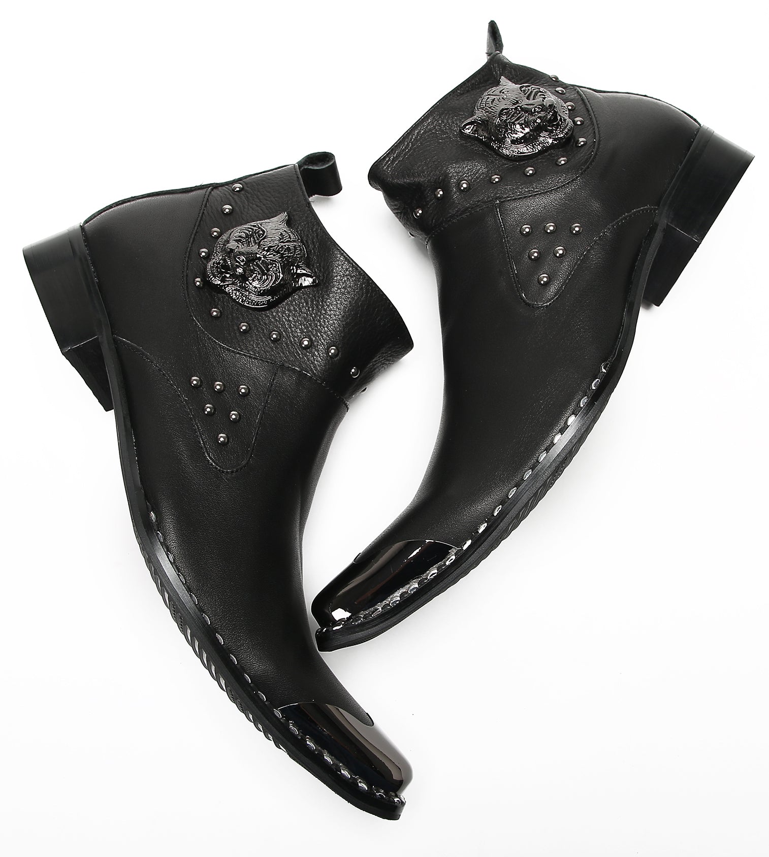 Mens Metal Tip Casual Western Boots
