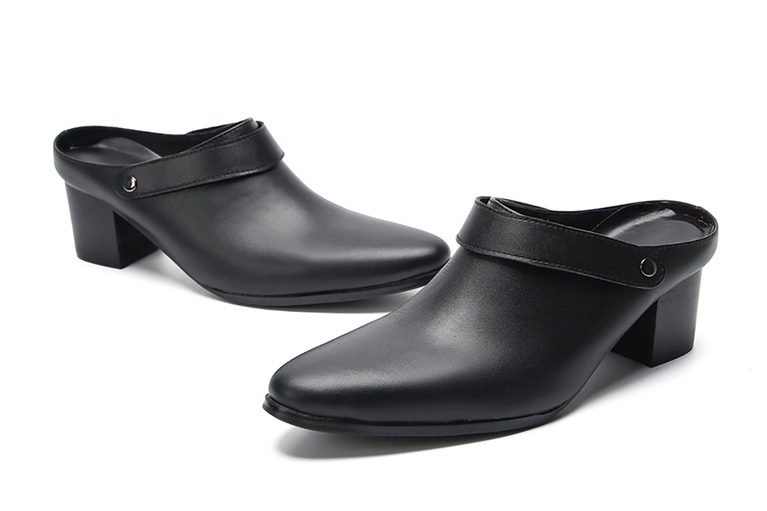 Men's High Heels Slippers Mules