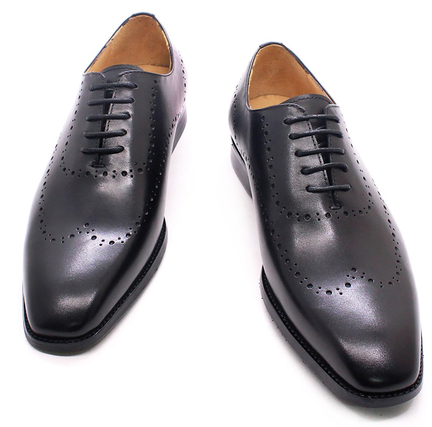 Men's Handmade Formal Plain Toe Wingtips Brouges Oxfords