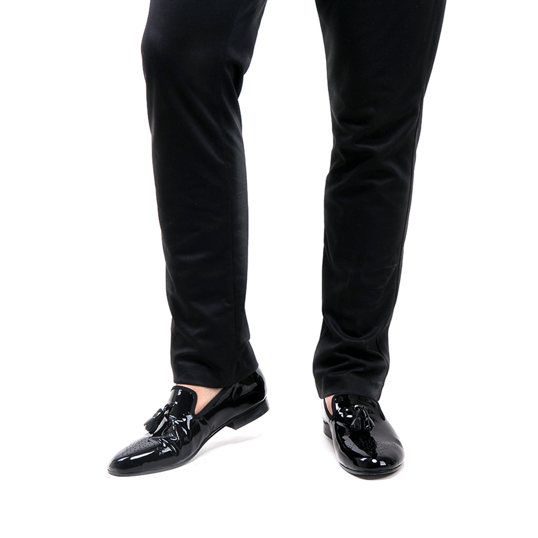 Men's Tassel Loafers Dress Patent Leather Shoes