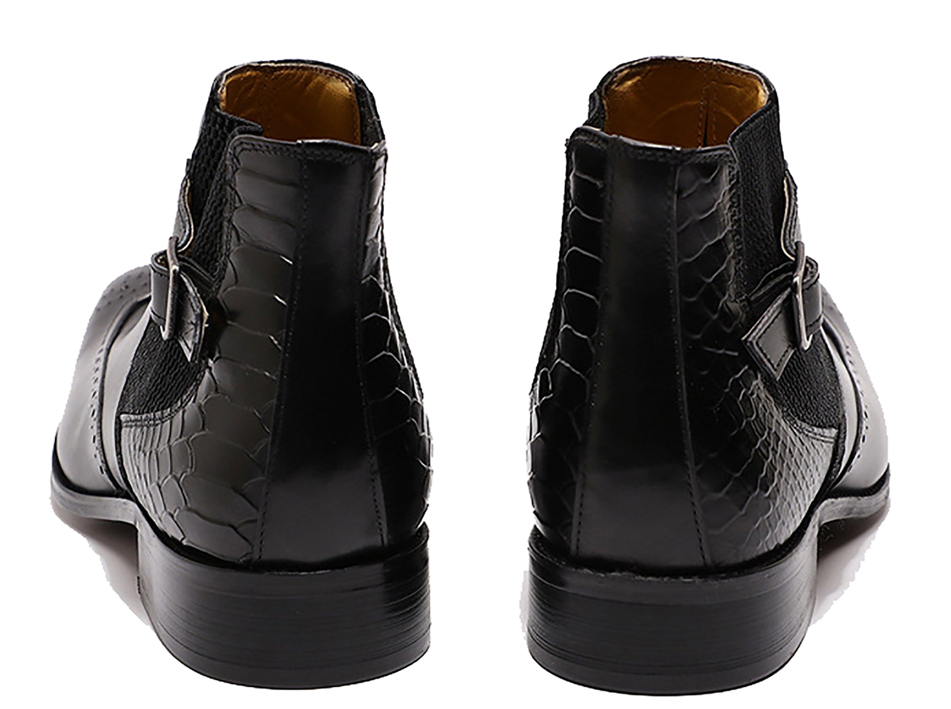 Men's Handmade Buckle Wingtips Brogues Chelsea