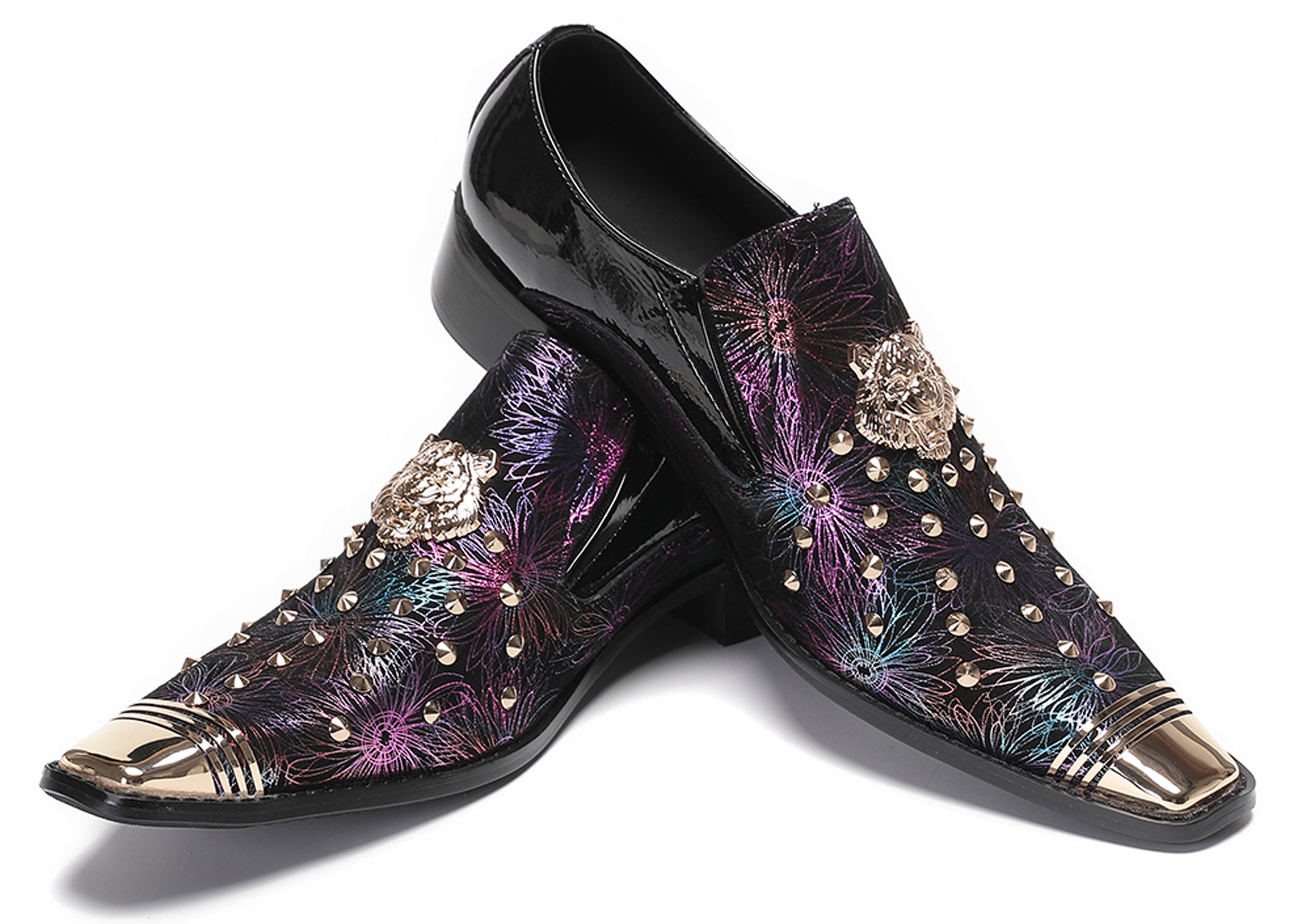 Mens Casual Party Loafers Glitter Sequin Shoes