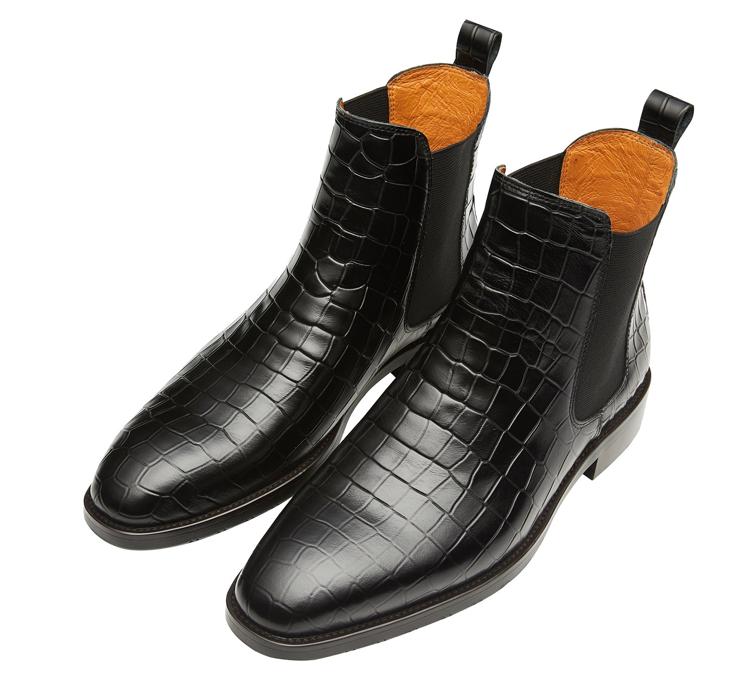 Men's Fashion Dress Plaid Pattern Chelsea Boot