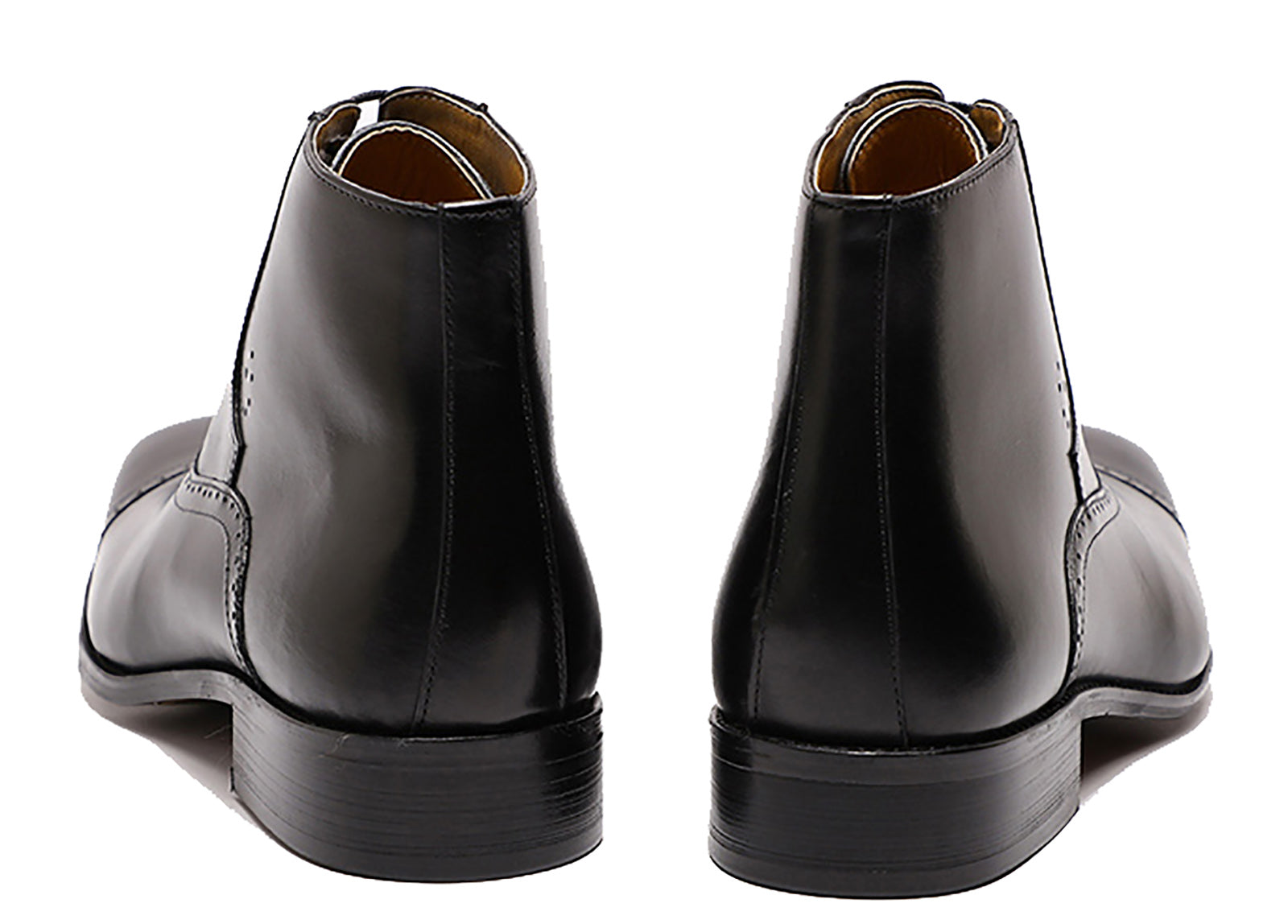 Botas Oxford de vestir semibrogues hechas a mano para hombre