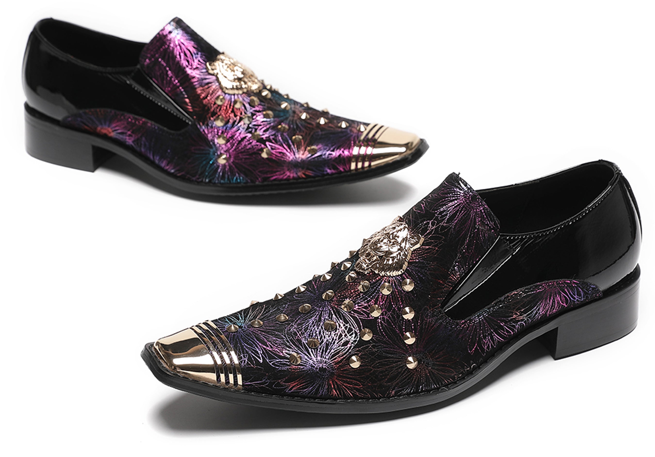 Mens Casual Party Loafers Glitter Sequin Shoes