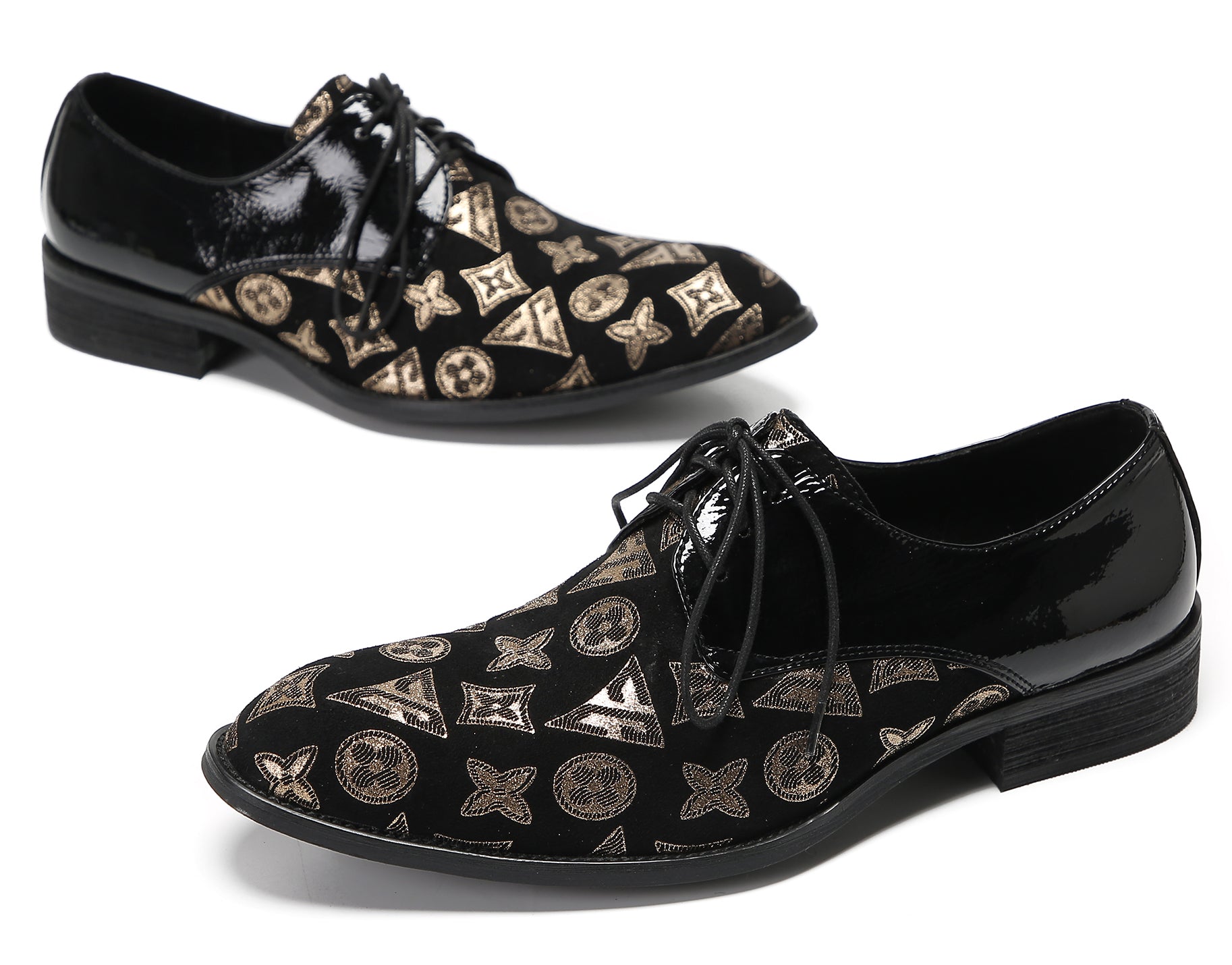 Mens Two Tone Derby Prom Casual Shoes