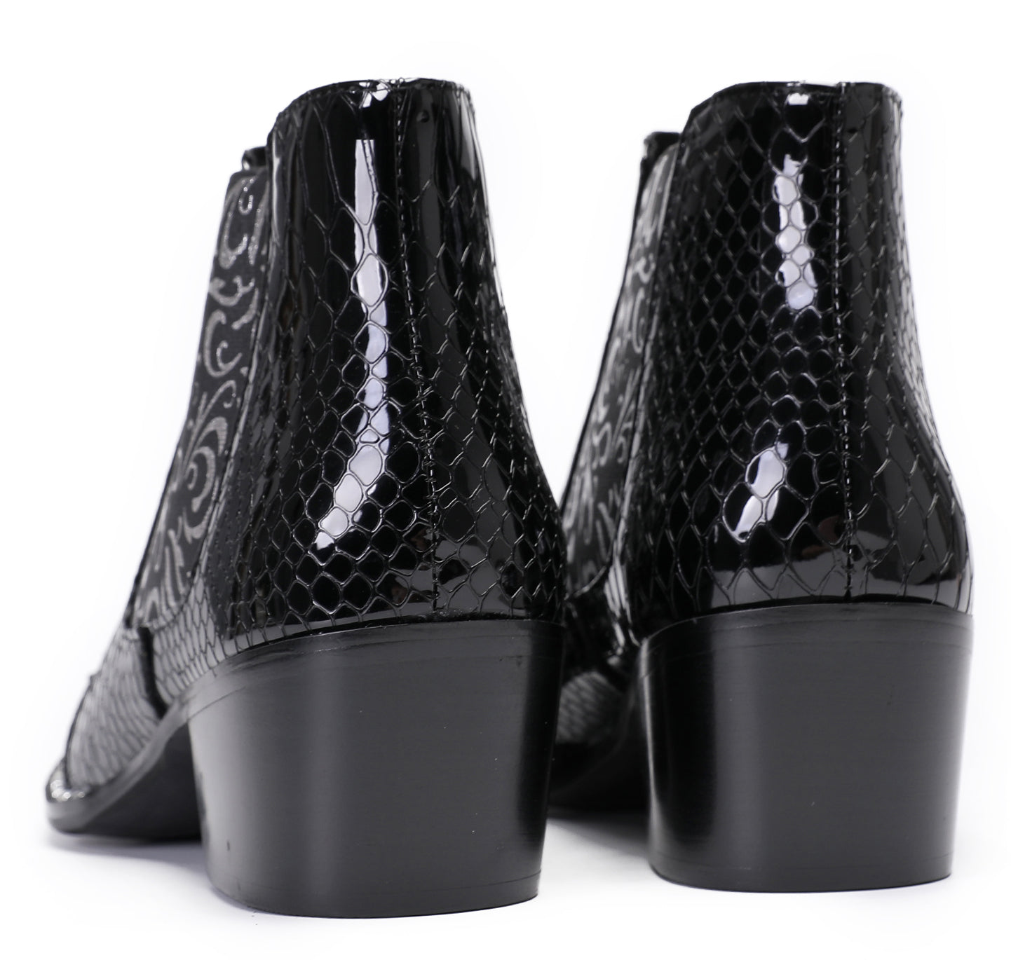 Mens Casual Party Slip On Western Boots