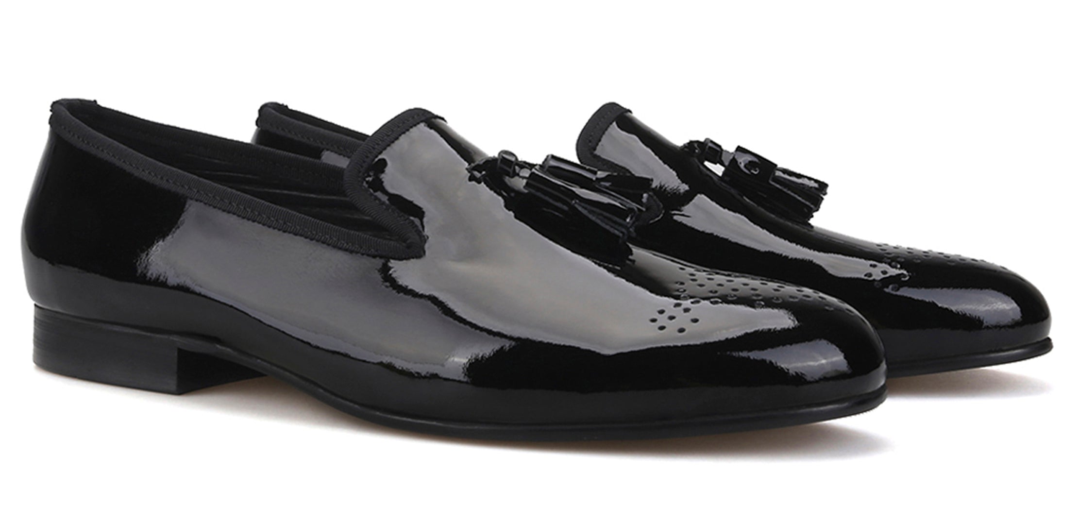 Men's Tassel Loafers Dress Patent Leather Shoes