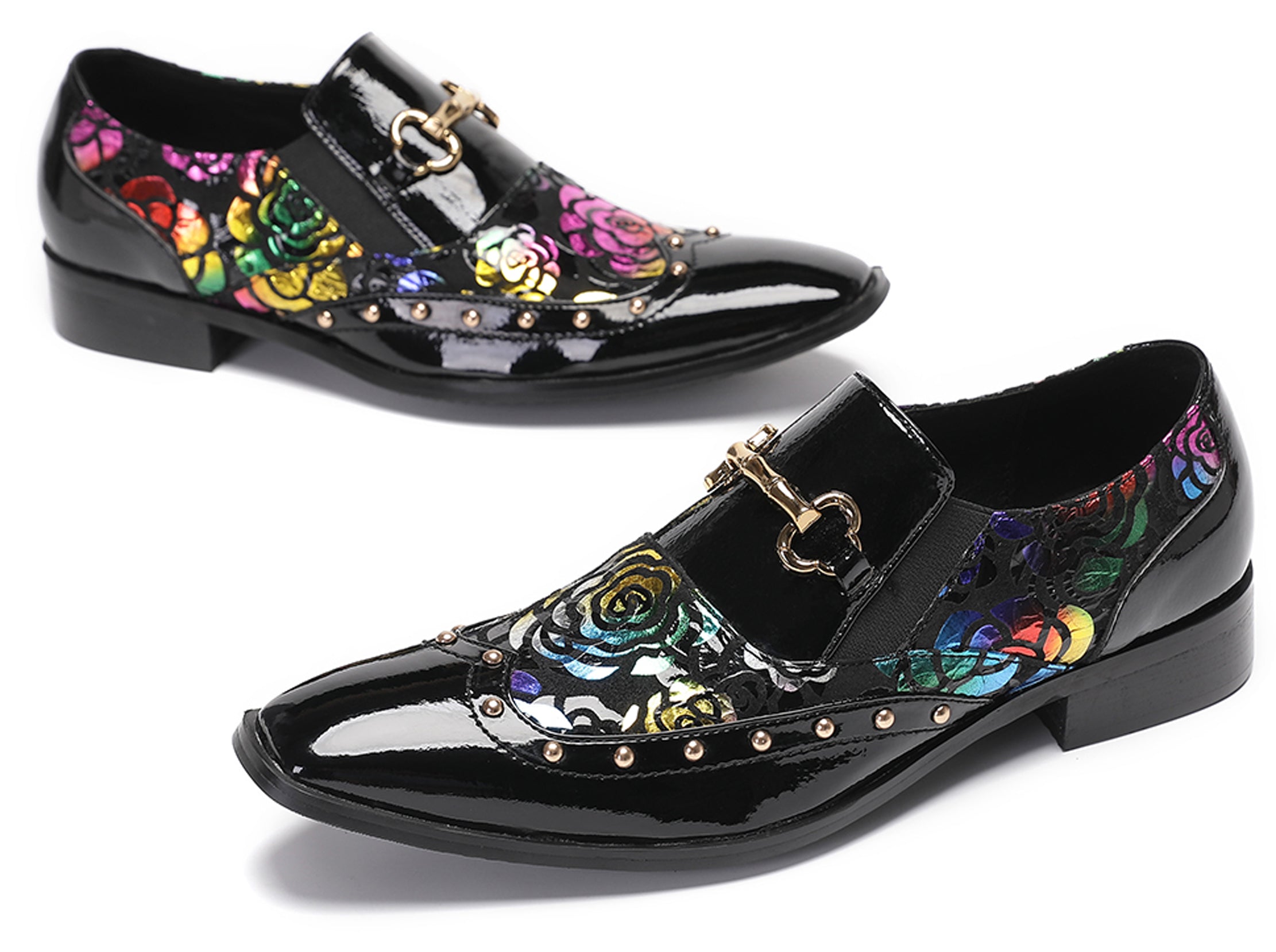 Men's Gold Chain Casual Dress Loafers