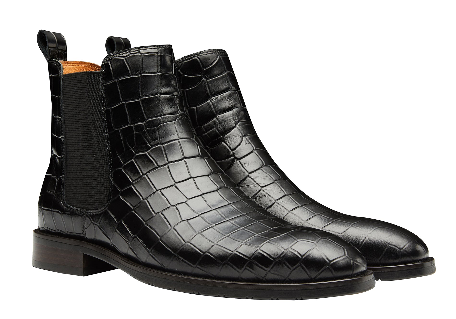 Men's Fashion Dress Plaid Pattern Chelsea Boot