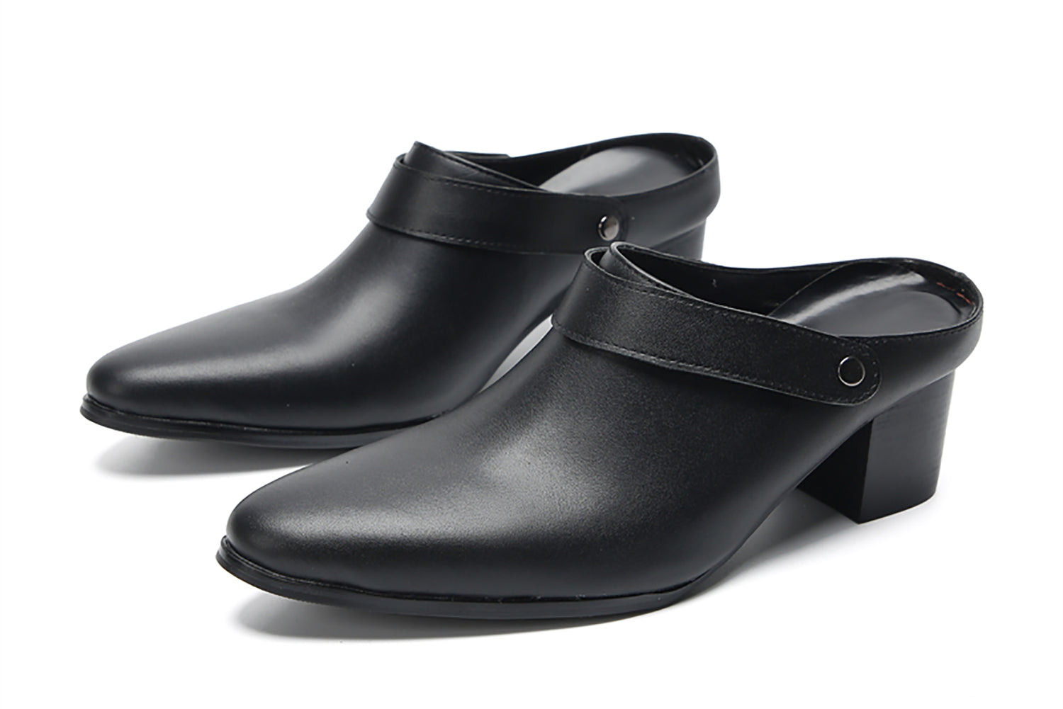 Men's High Heels Slippers Mules