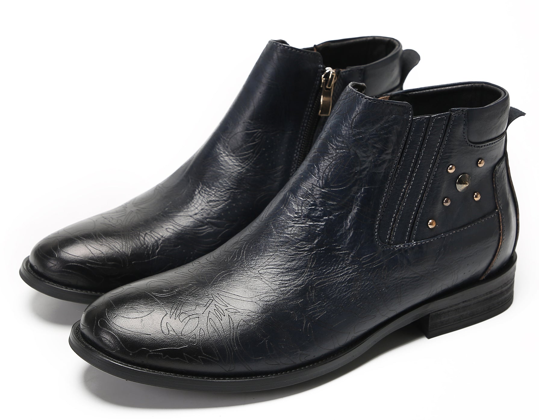 Mens Leather Chelsea Boots Casual Party