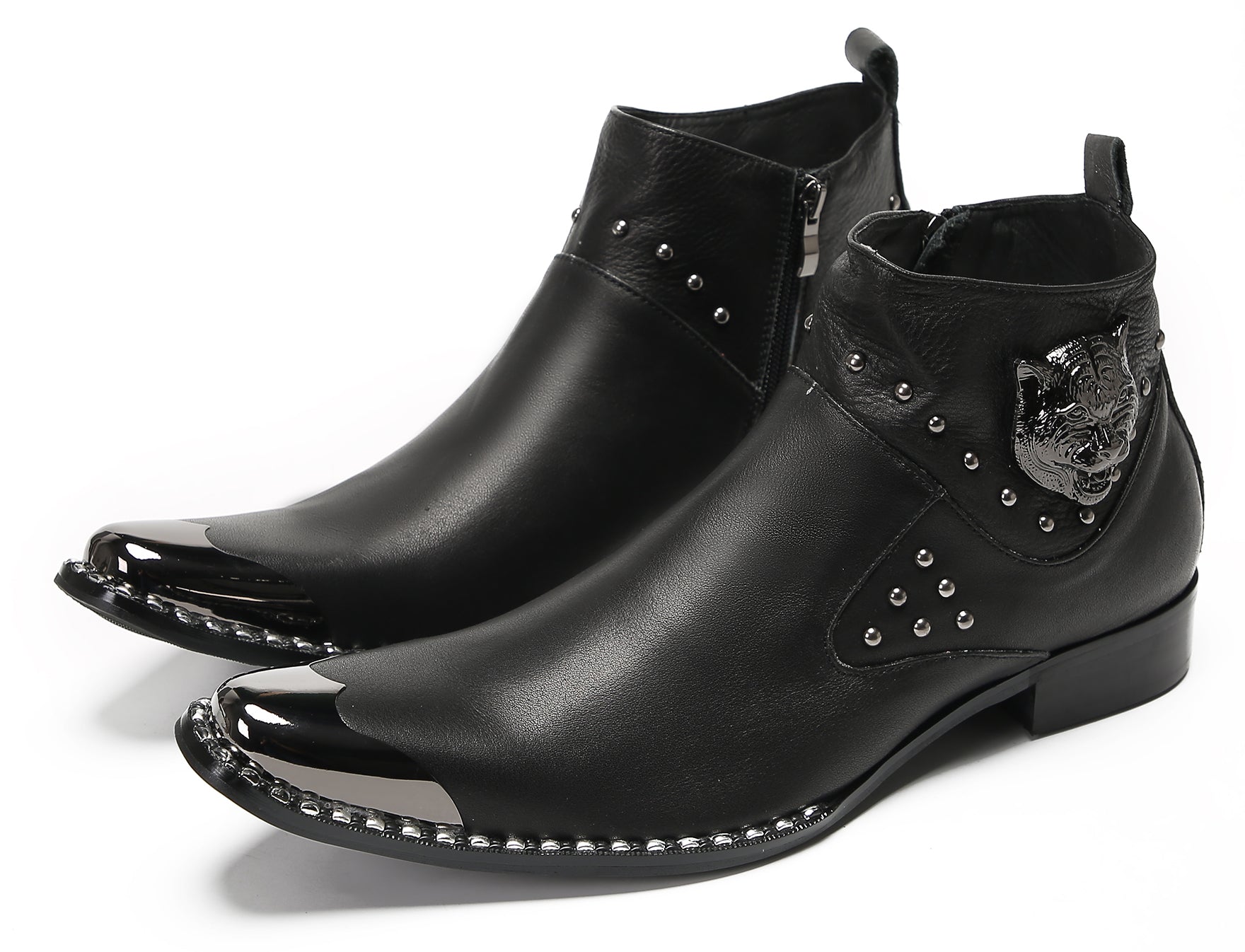 Mens Metal Tip Casual Western Boots