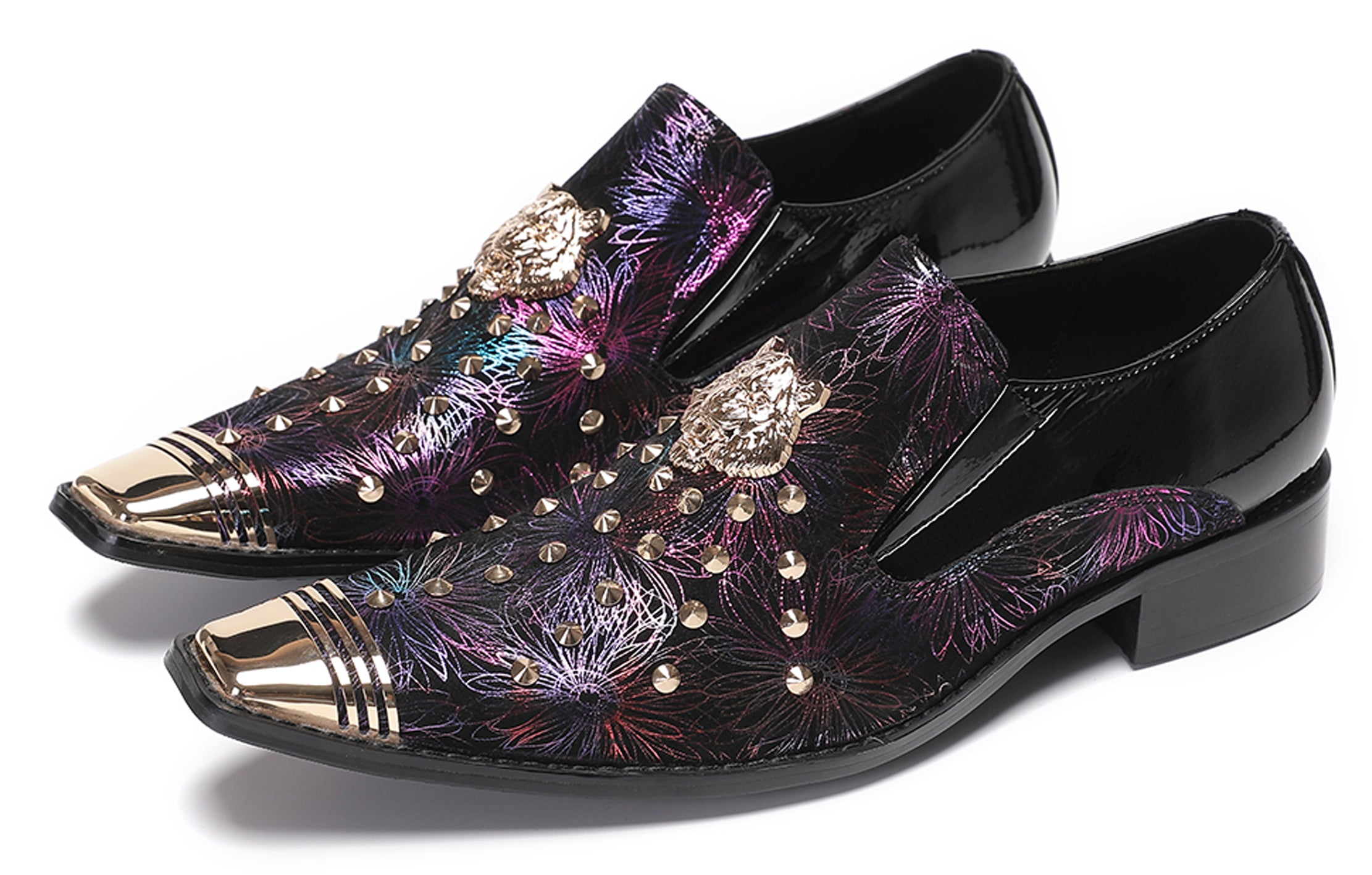 Mens Casual Party Loafers Glitter Sequin Shoes