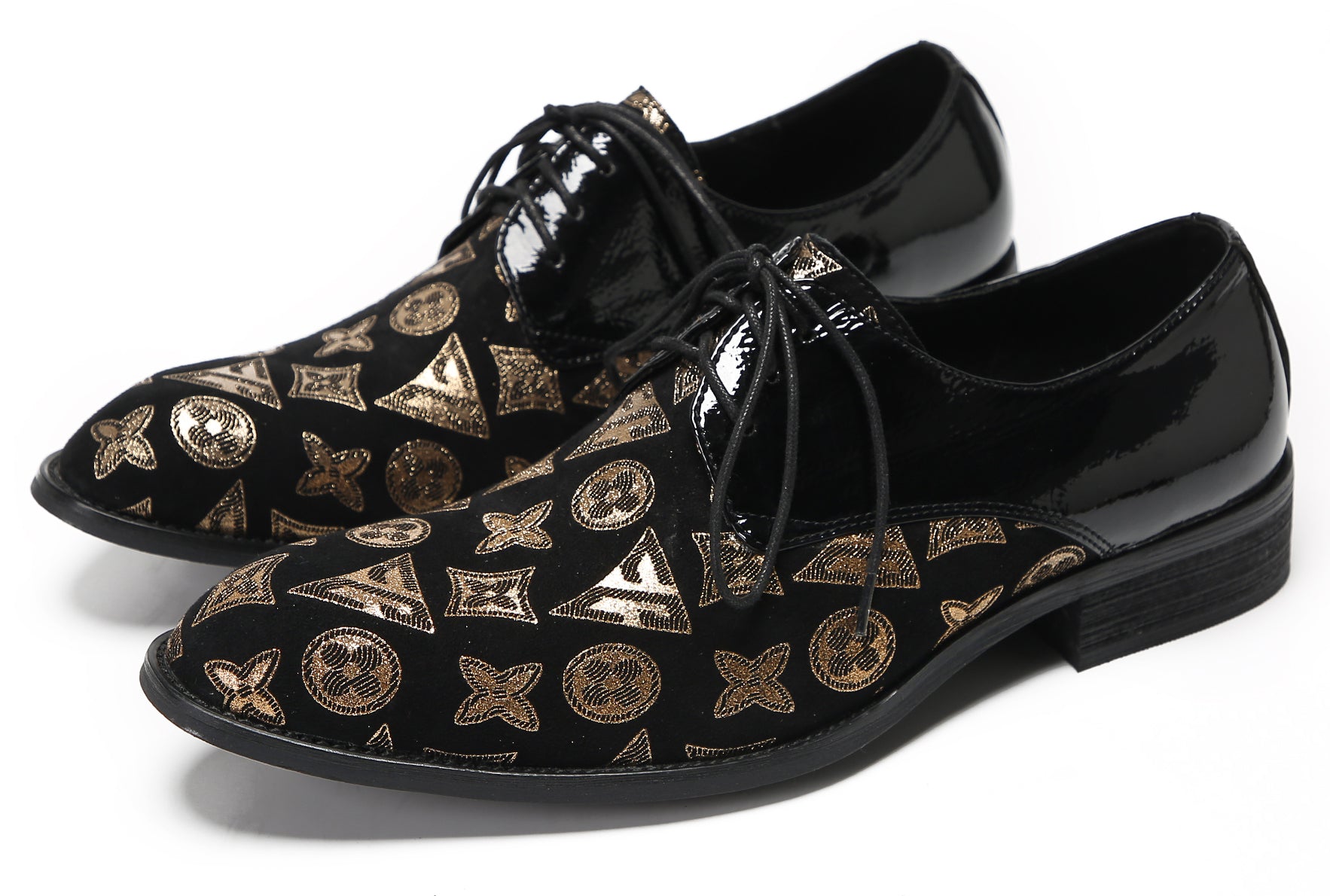 Mens Two Tone Derby Prom Casual Shoes
