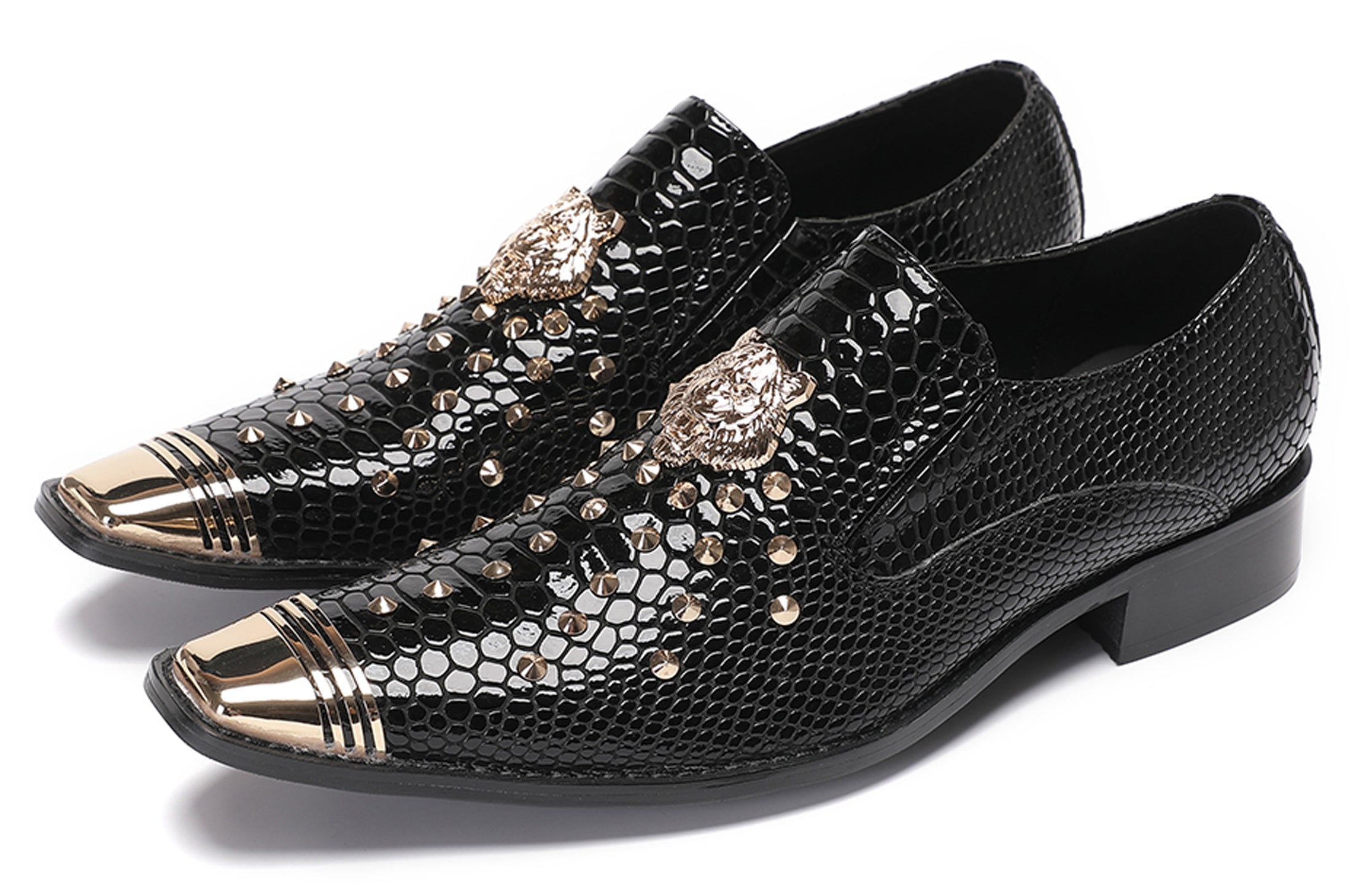 Mens Casual Party Loafers Sequin Western Shoes