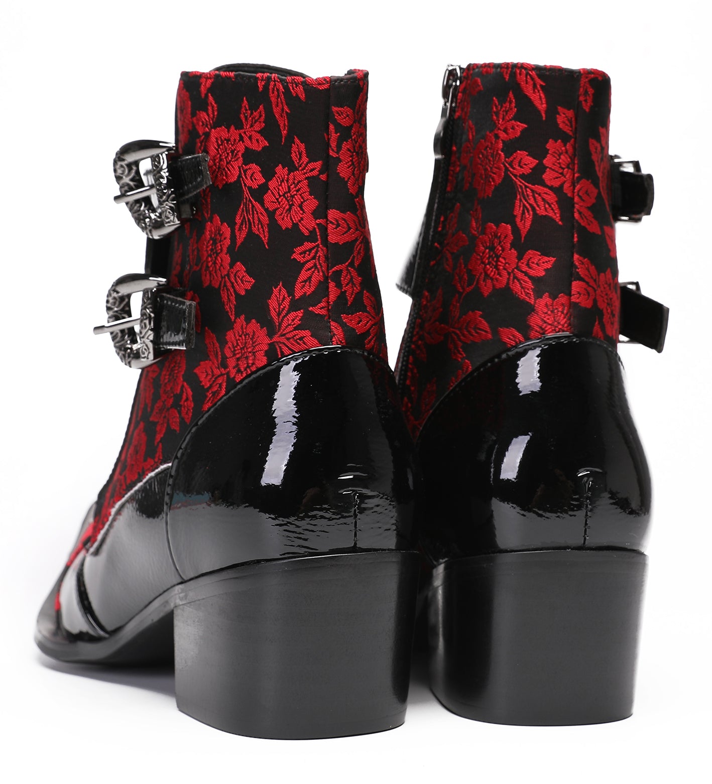 Mens Casual Meatal Tip Toe High Top Western Boots