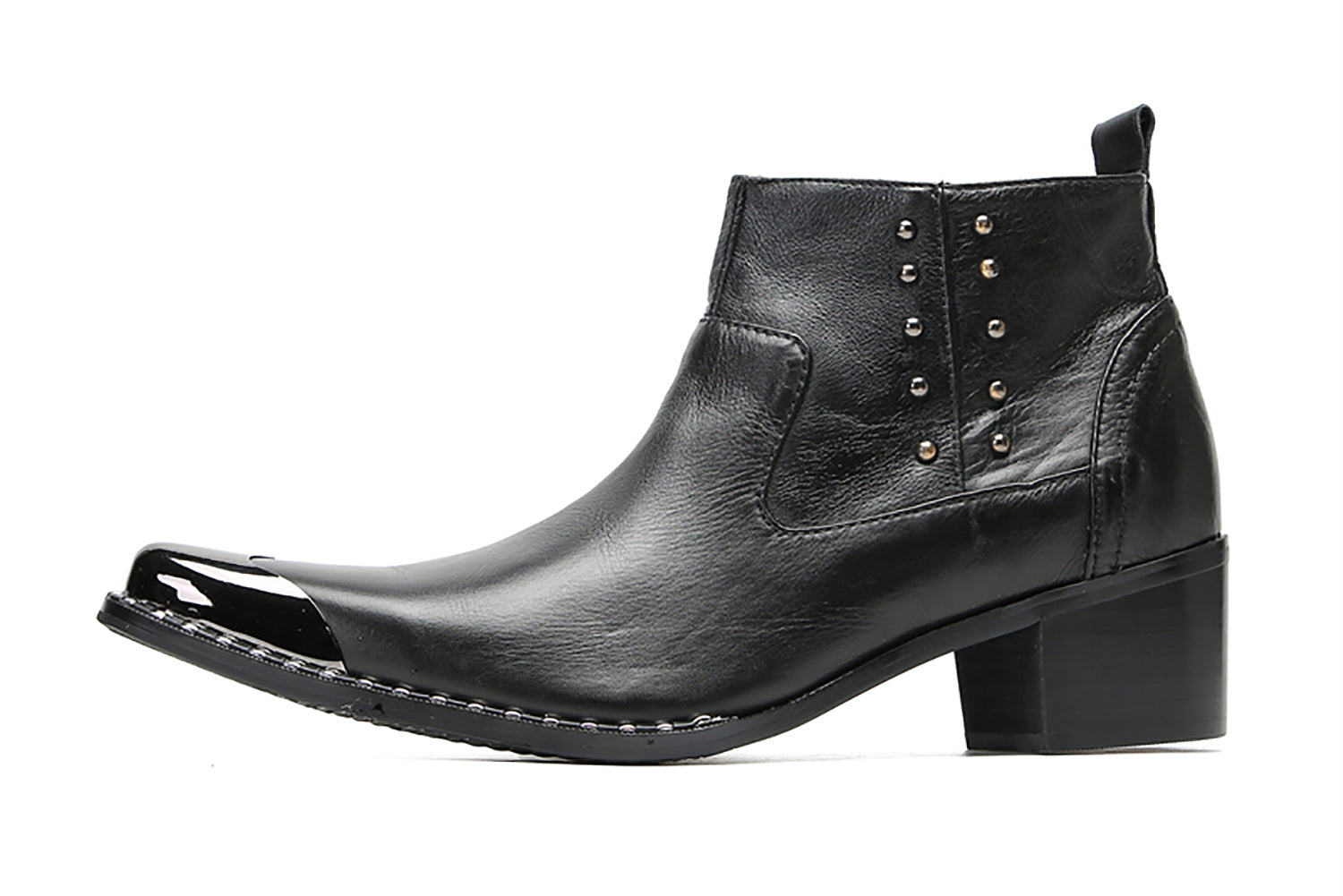 Botas vaqueras con puntera metálica y cuentas para hombre