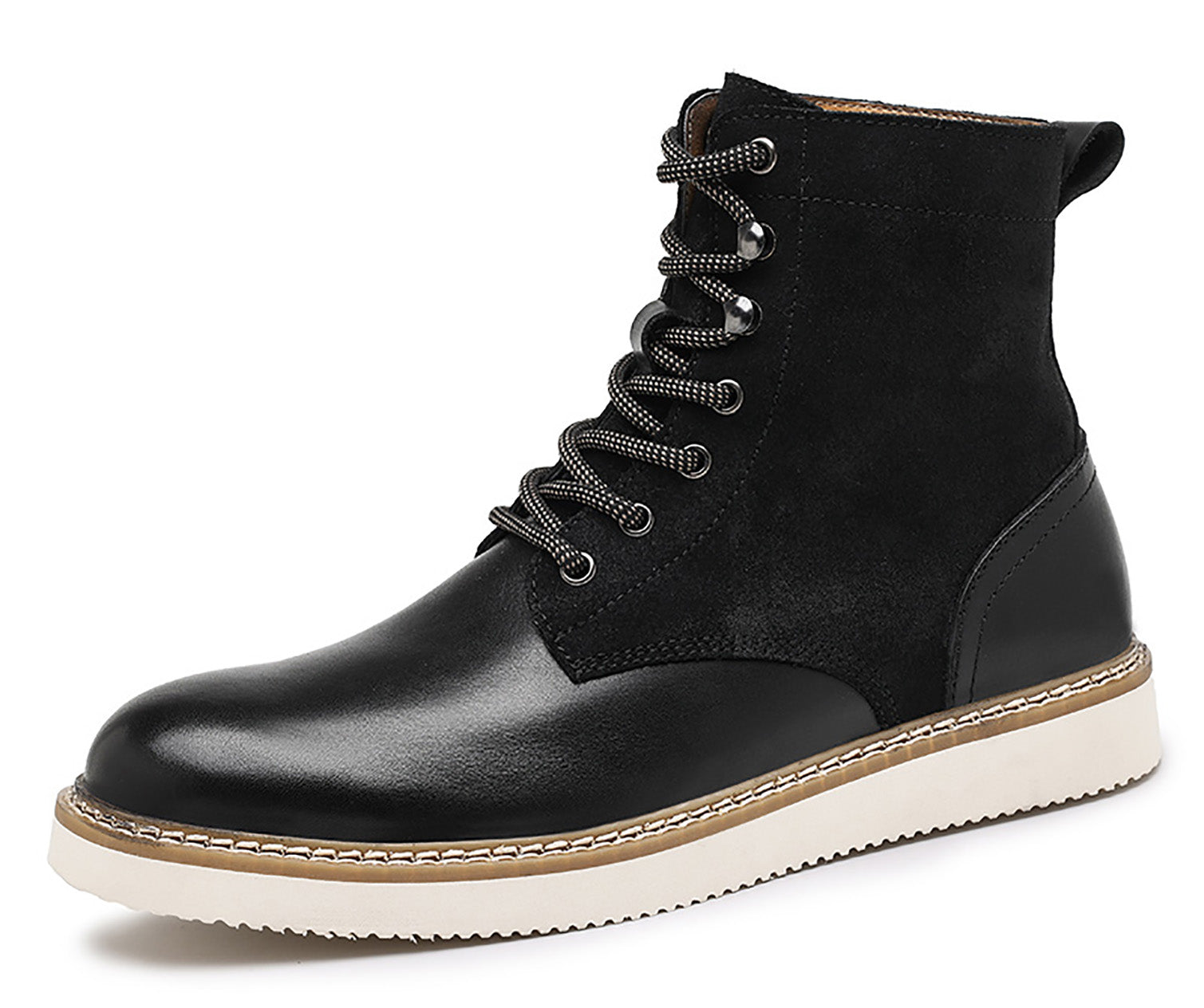 Men's Genuine Leather Lace Up Casual Dress Boots