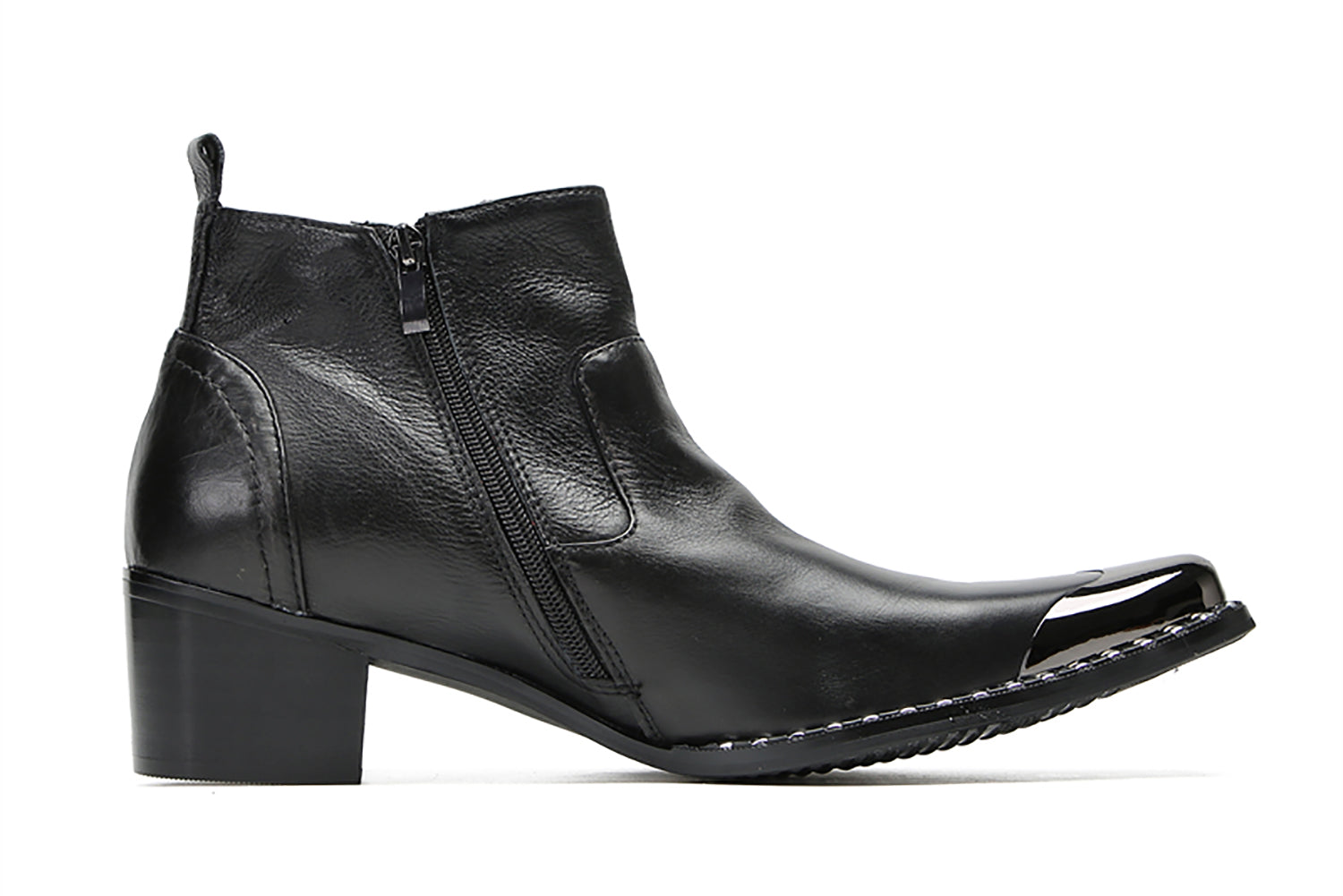 Botas vaqueras con puntera metálica y cuentas para hombre