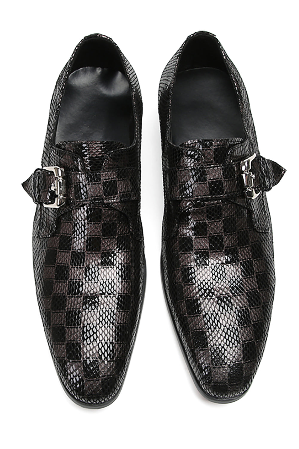Men's Plain Toe Buttons Loafers